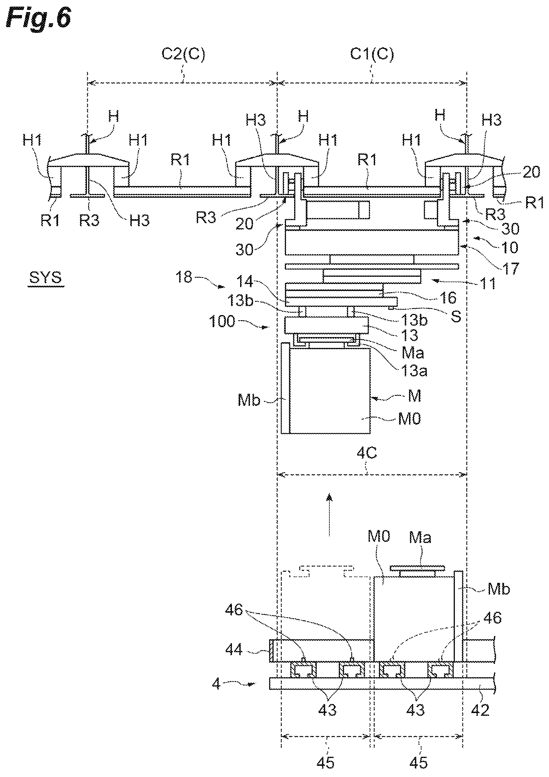 Patent US12583674 Figure 6 – Overhead storage system