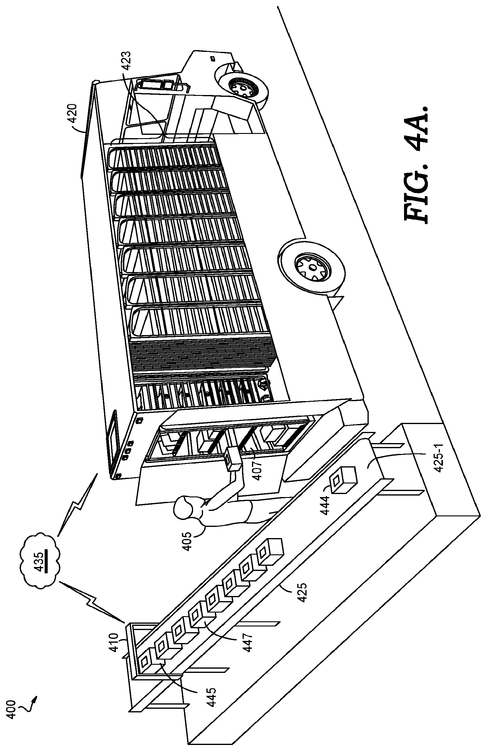 Patent US12583679 Figure 4 – Asset loading system