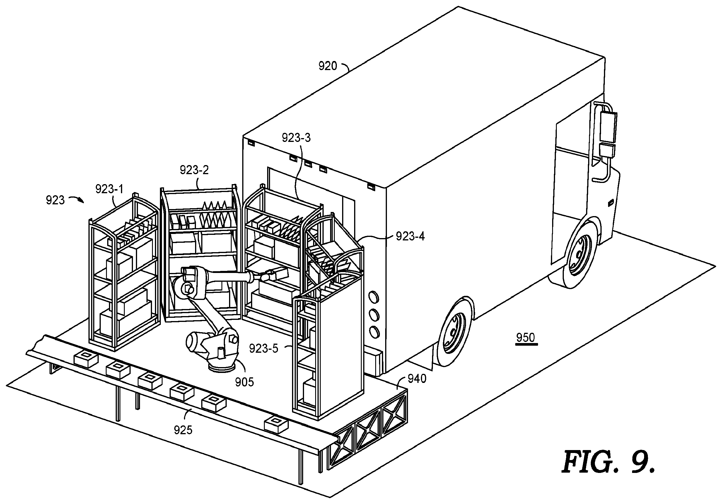 Patent US12583679 Figure 12 – Asset loading system