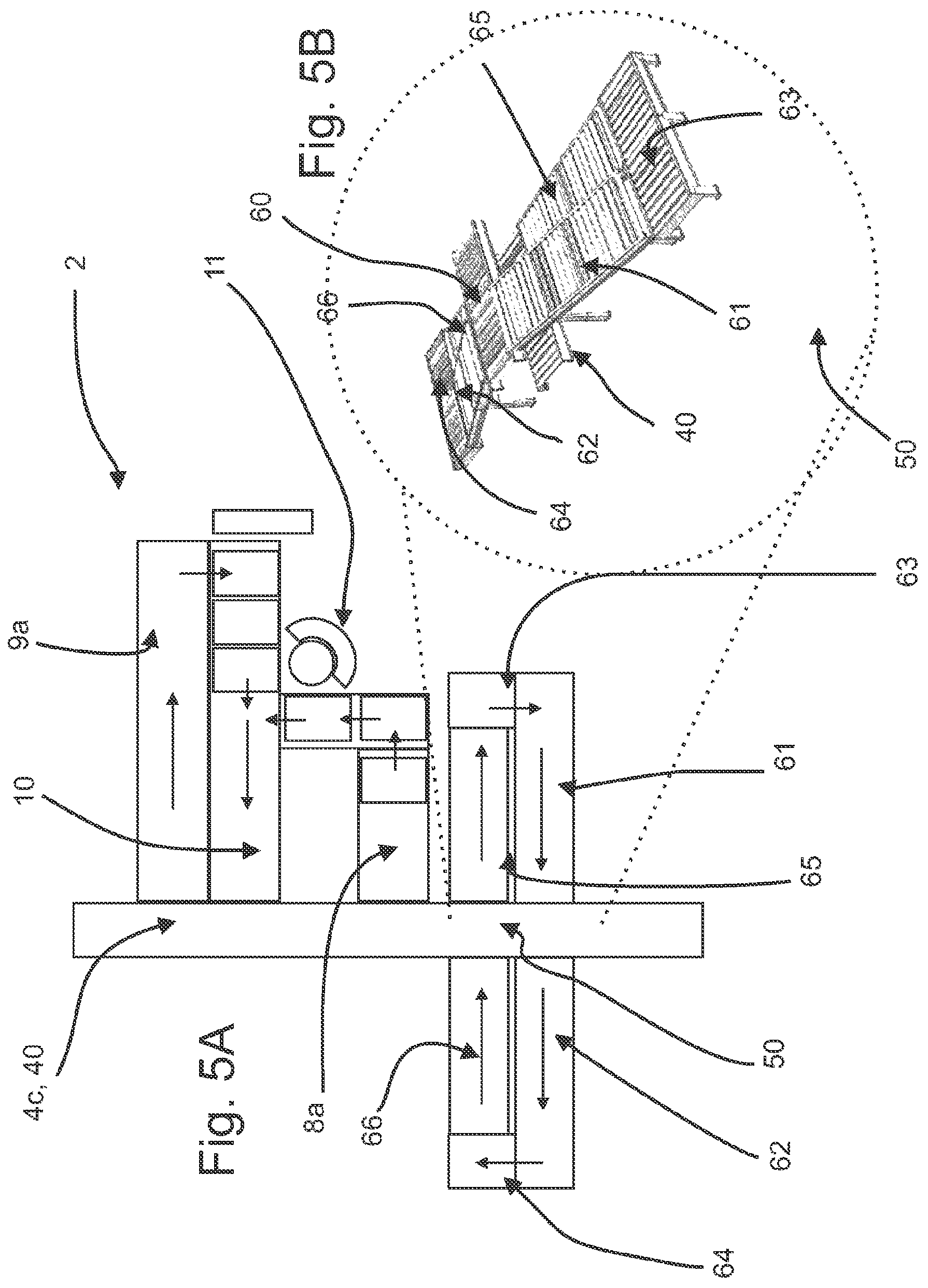 Patent US12583680 Figure 5 – Warehouse for order fulfilment with a product storage and at least one order fulfillment area