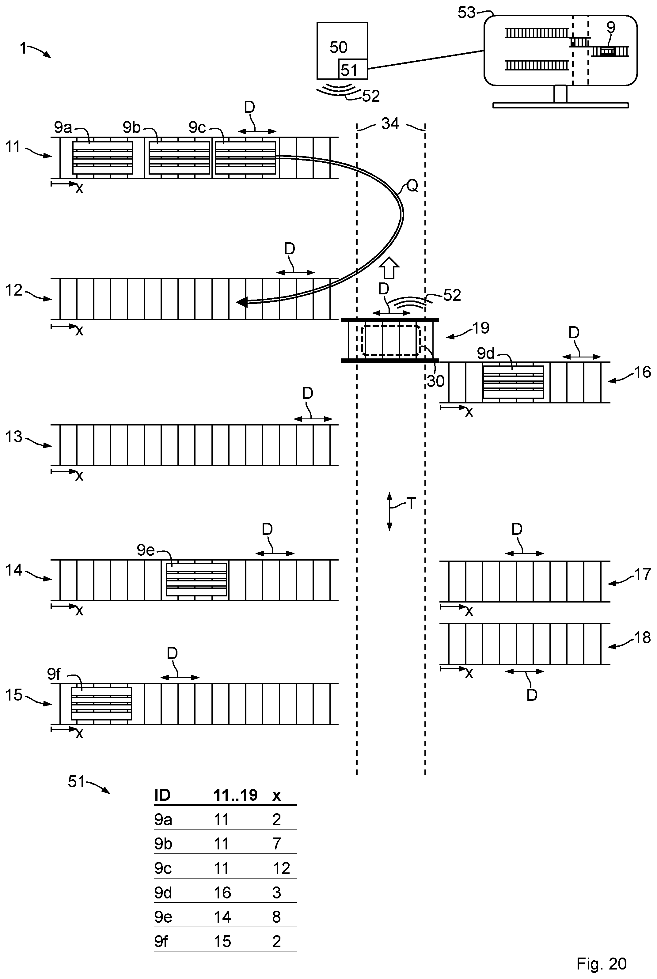 Patent US12583682 Figure 10 – Conveyor arrangement