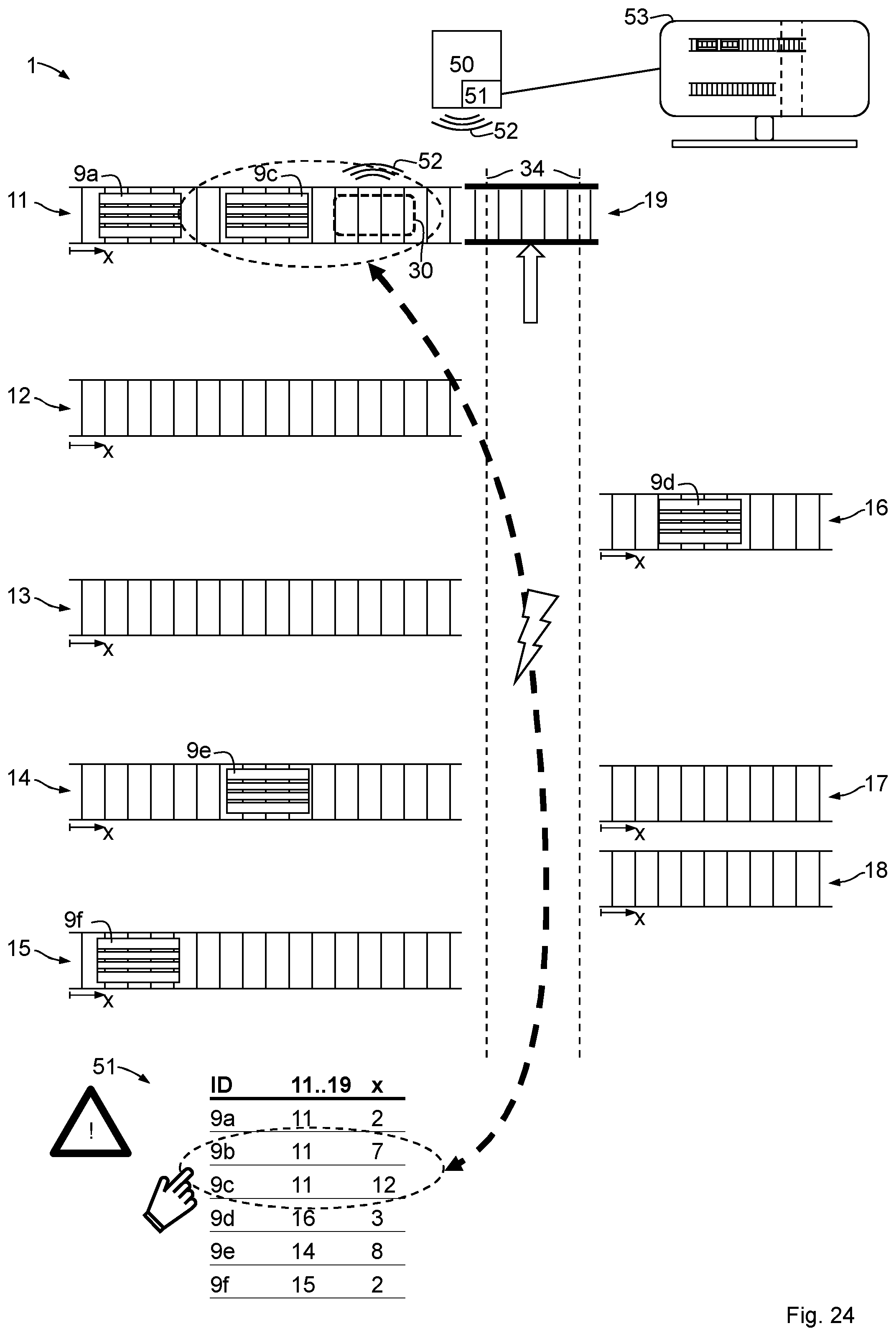 Patent US12583682 Figure 14 – Conveyor arrangement