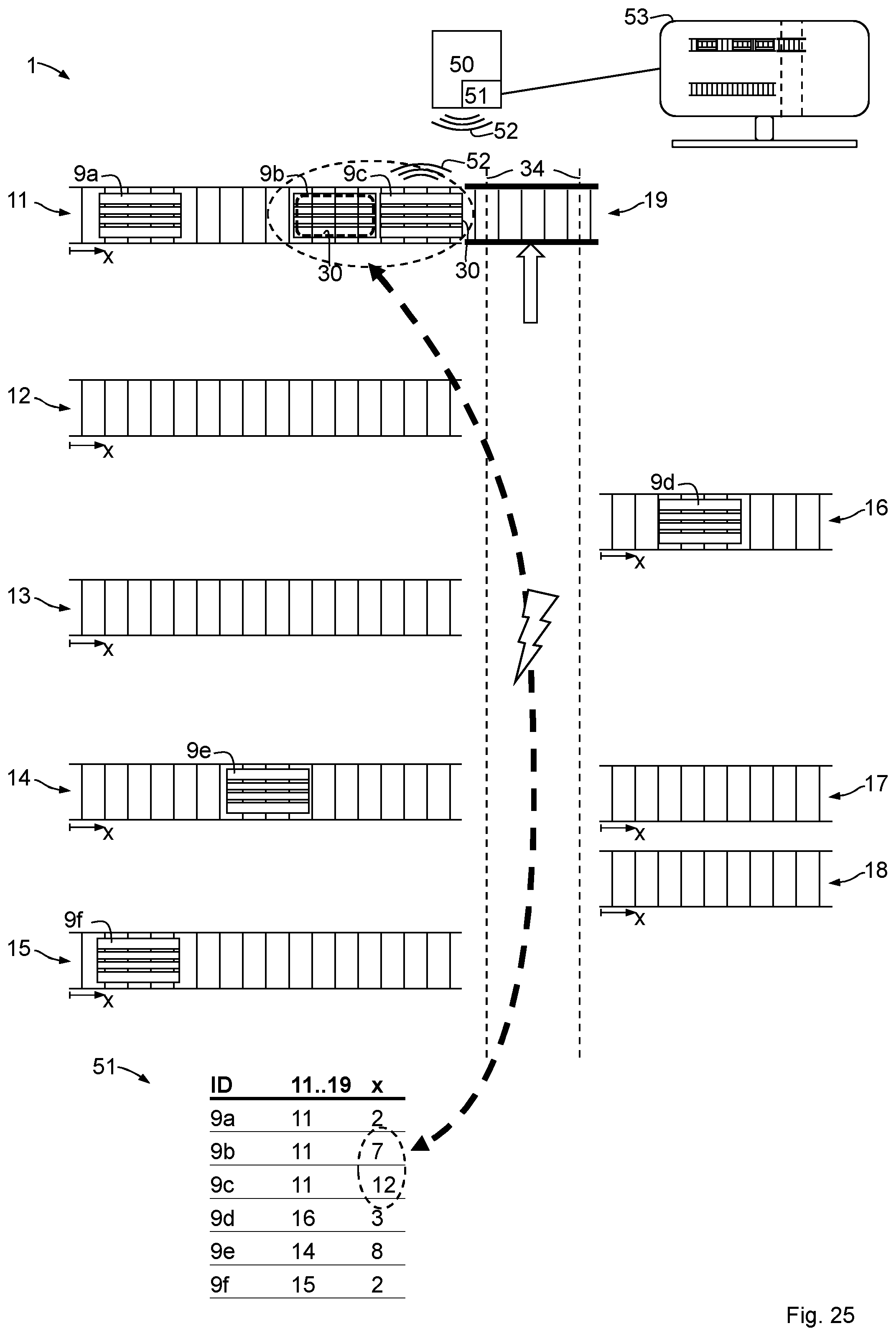 Patent US12583682 Figure 15 – Conveyor arrangement
