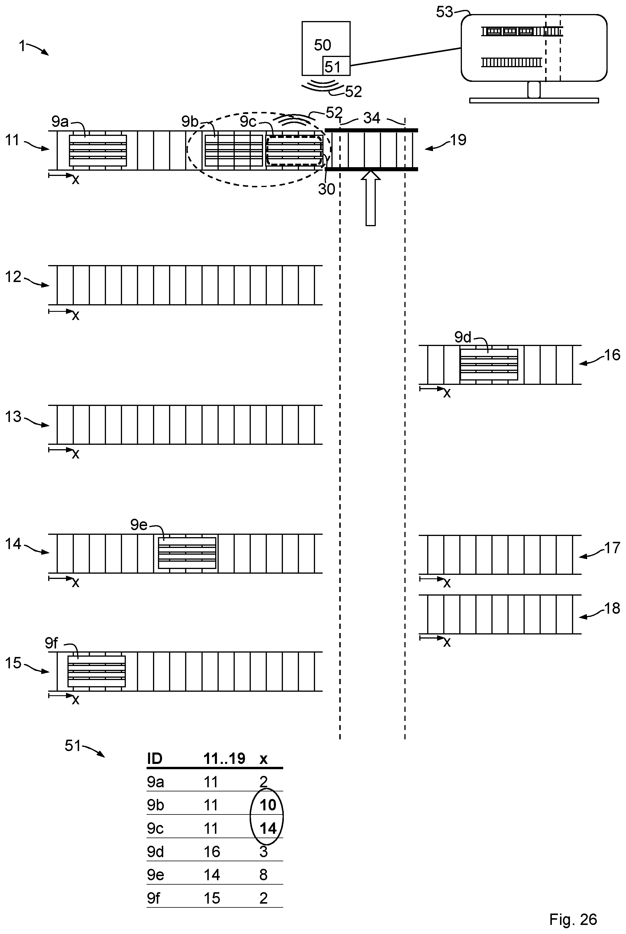 Patent US12583682 Figure 16 – Conveyor arrangement