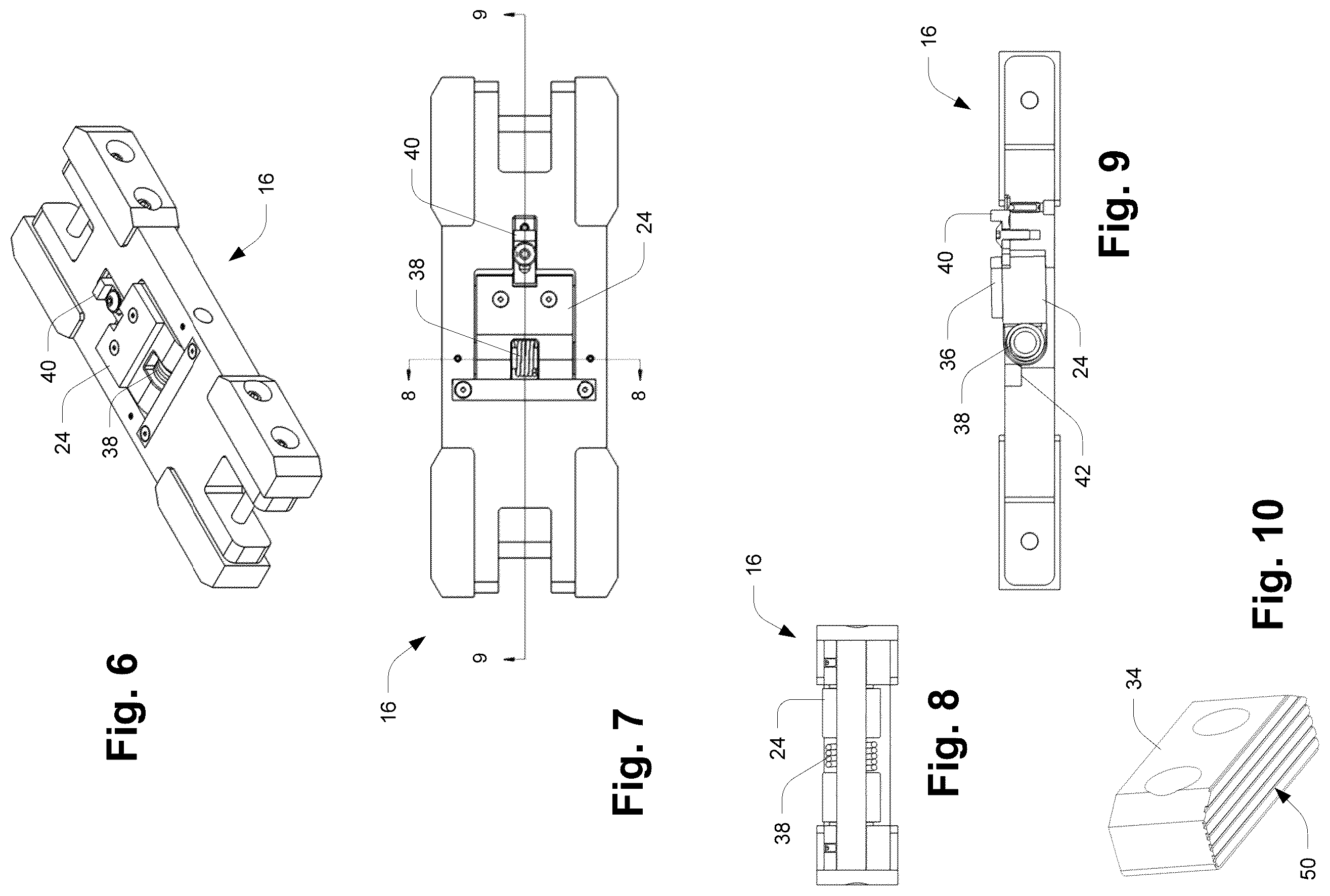Patent US12583686 Figure 3 – Roller-and-rail cargo handling system with pallet-moving trolley