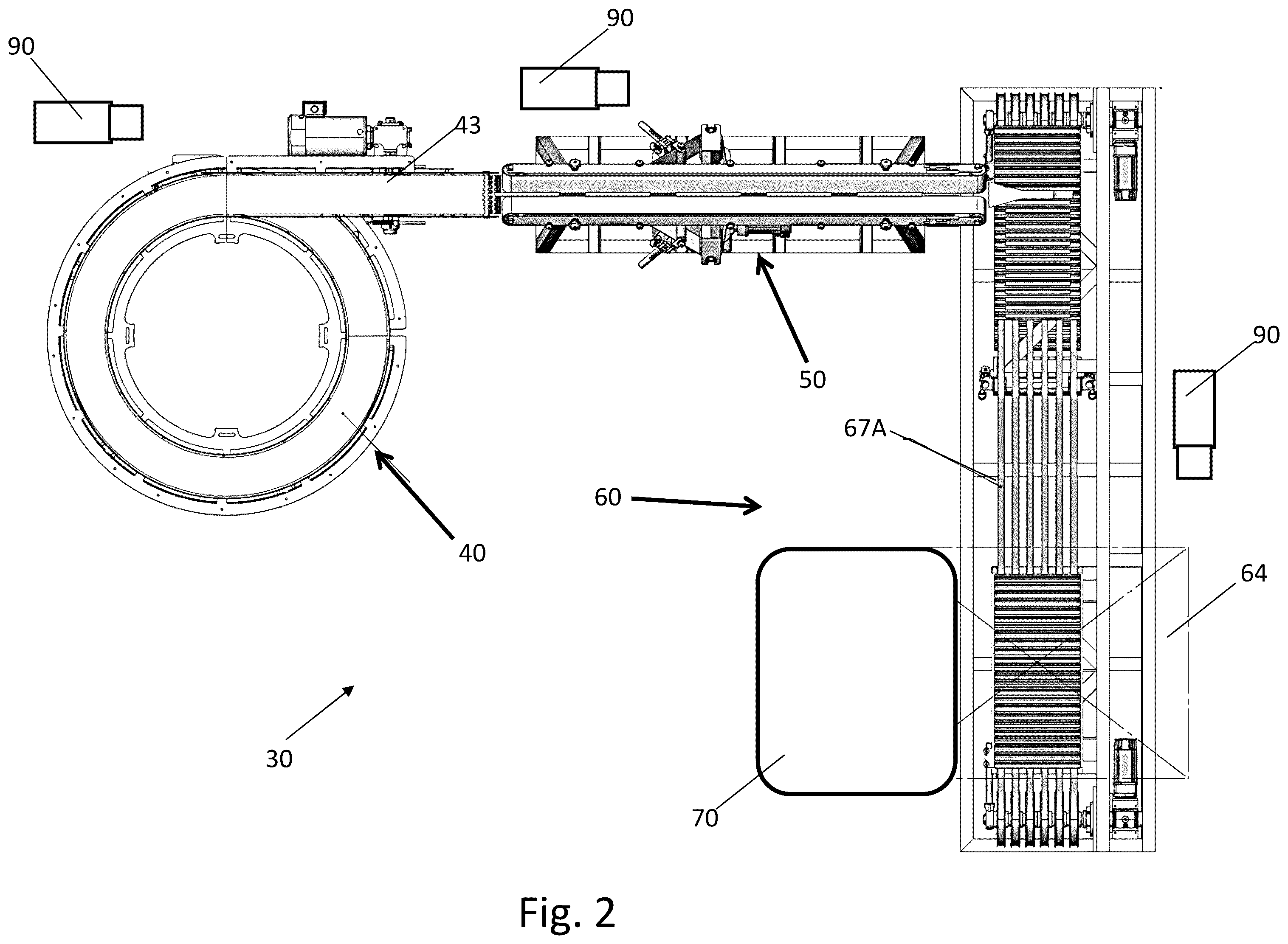 Patent US12583689 Figure 2 – Feeder bowl and preparation system for packaging stick-like objects