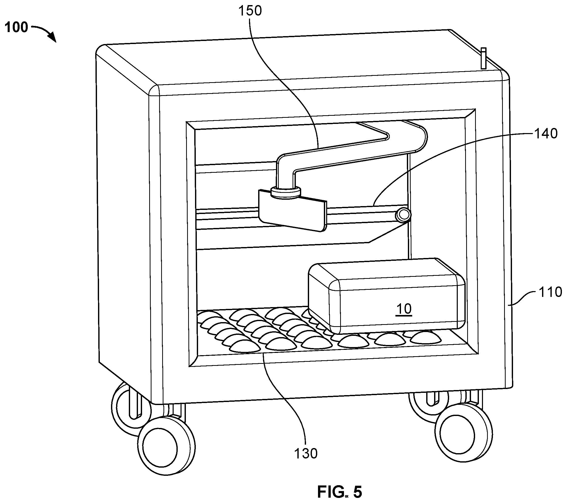 Patent US12583690 Figure 5 – Automated baggage handling carts and systems