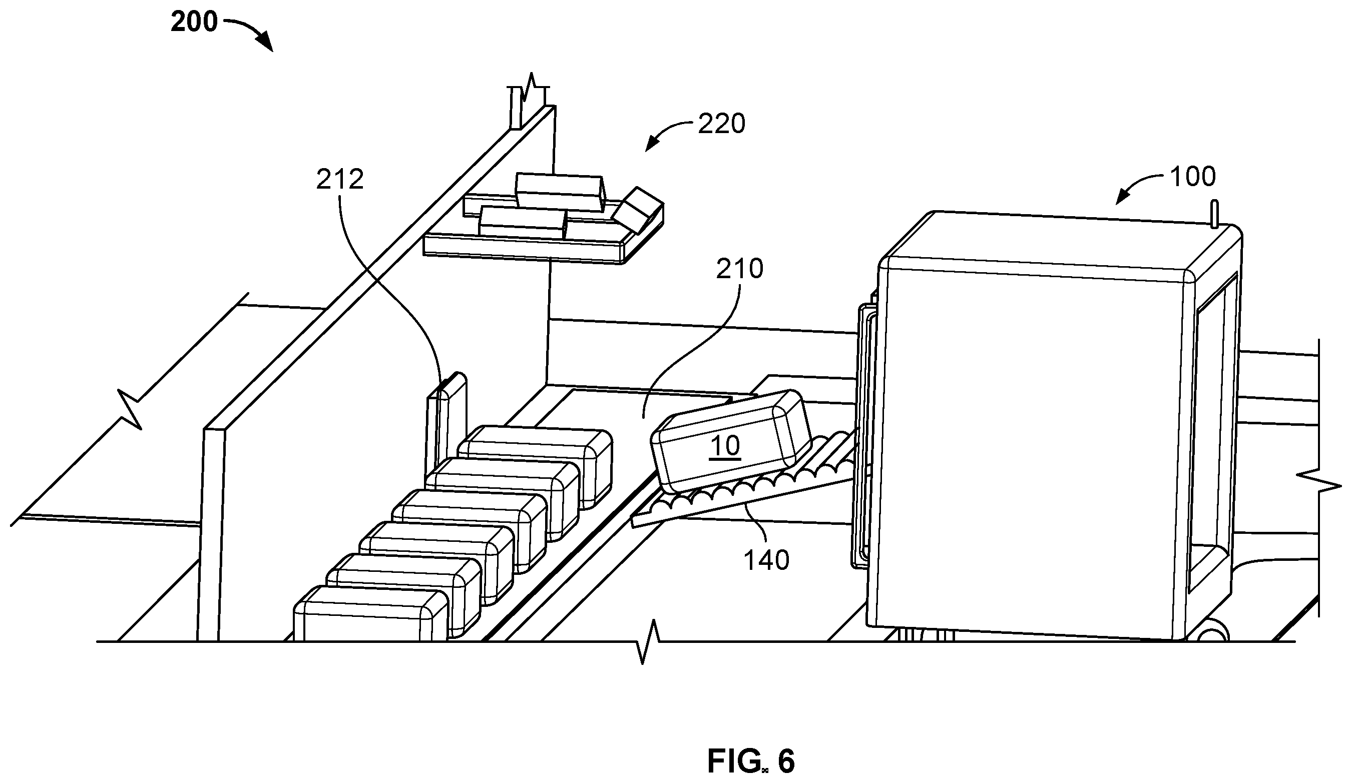 Patent US12583690 Figure 6 – Automated baggage handling carts and systems