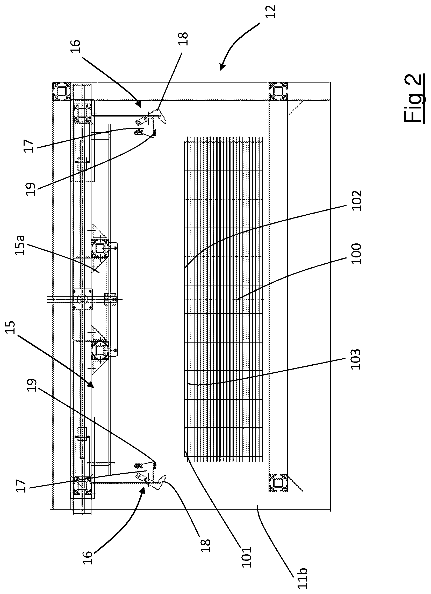 Patent US12583692 Figure 2 – Device for picking up products stacked on pallets and method for picking up products stacked on pallets
