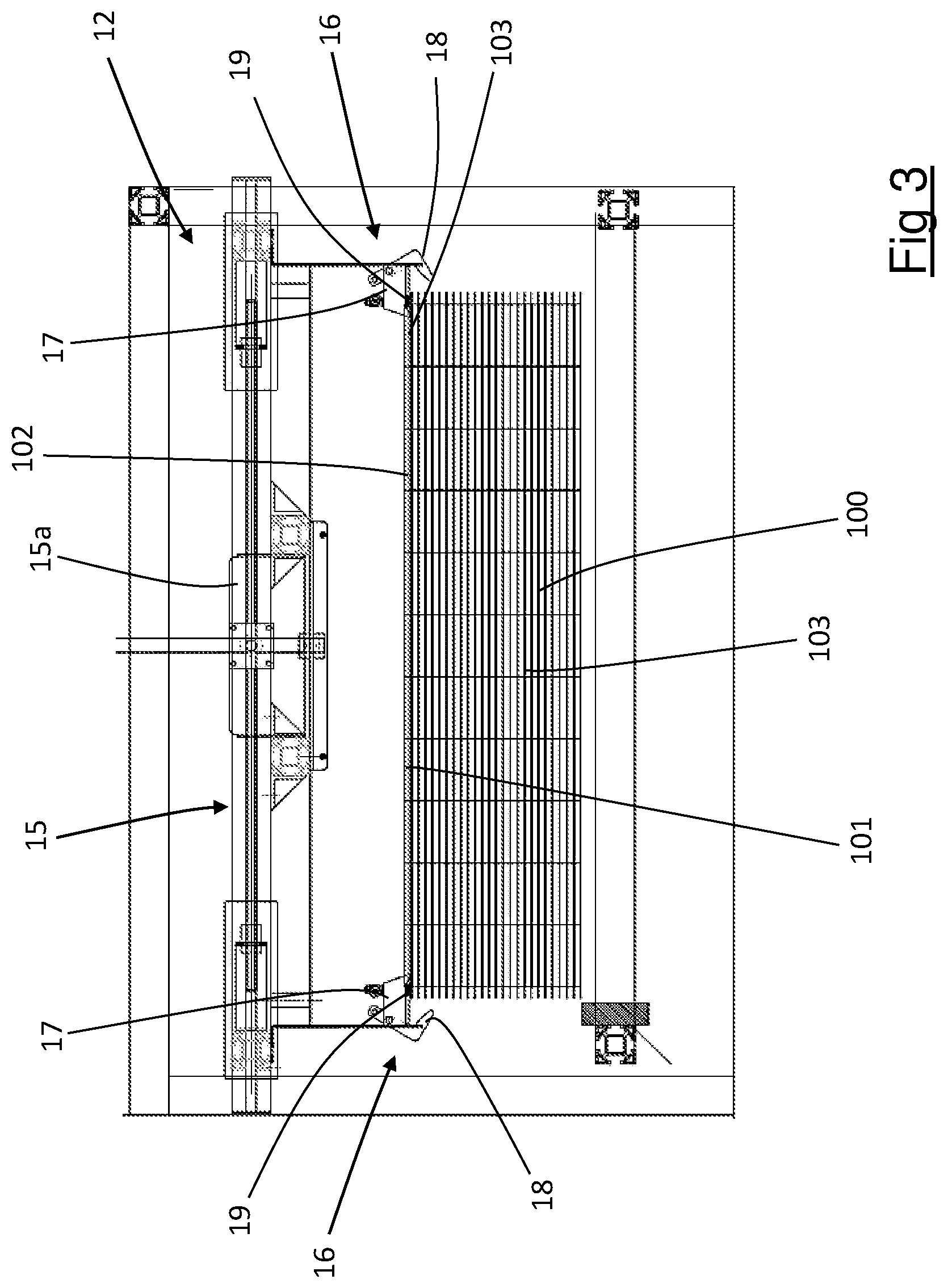 Patent US12583692 Figure 3 – Device for picking up products stacked on pallets and method for picking up products stacked on pallets