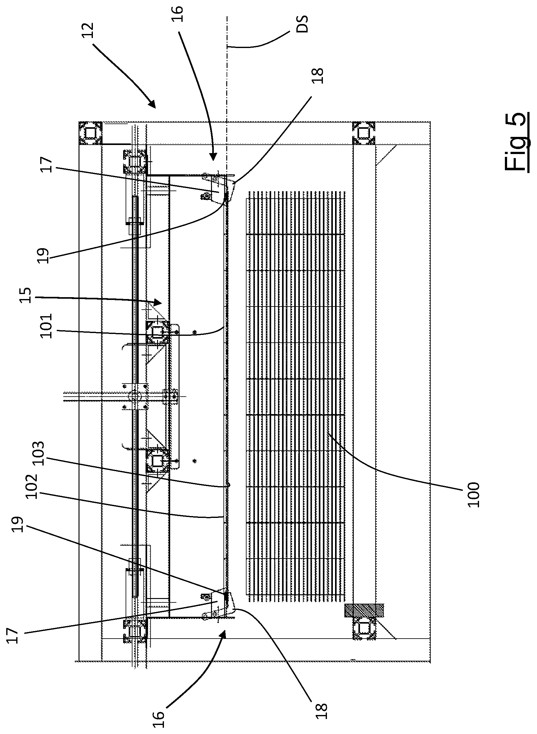 Patent US12583692 Figure 5 – Device for picking up products stacked on pallets and method for picking up products stacked on pallets