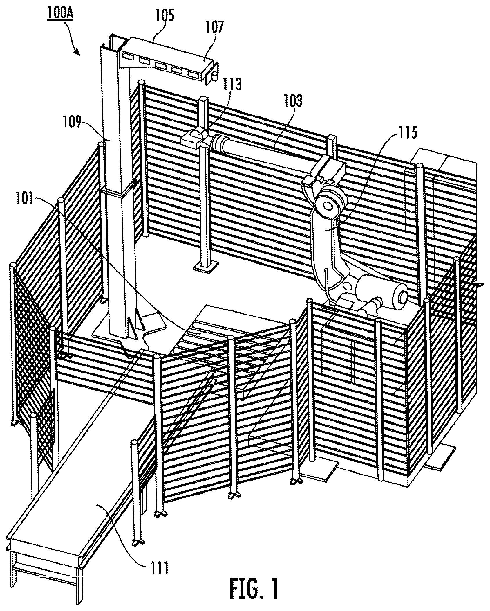 Patent US12583694 Figure 1 – Methods, apparatuses and computer program products for providing a dynamic clearance system for depalletizing objects
