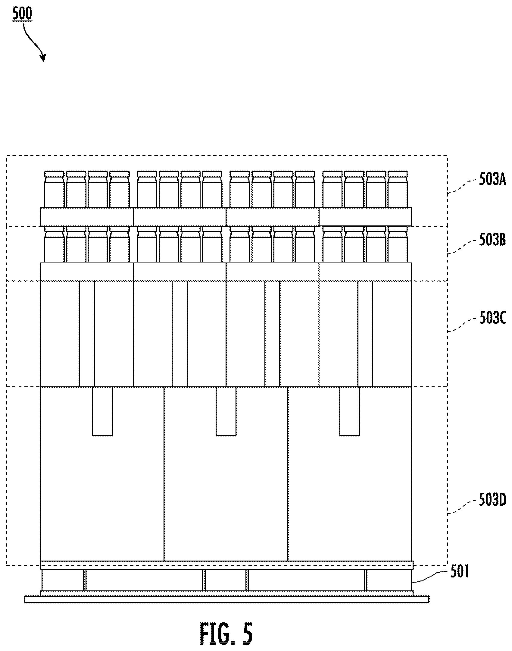 Patent US12583694 Figure 5 – Methods, apparatuses and computer program products for providing a dynamic clearance system for depalletizing objects
