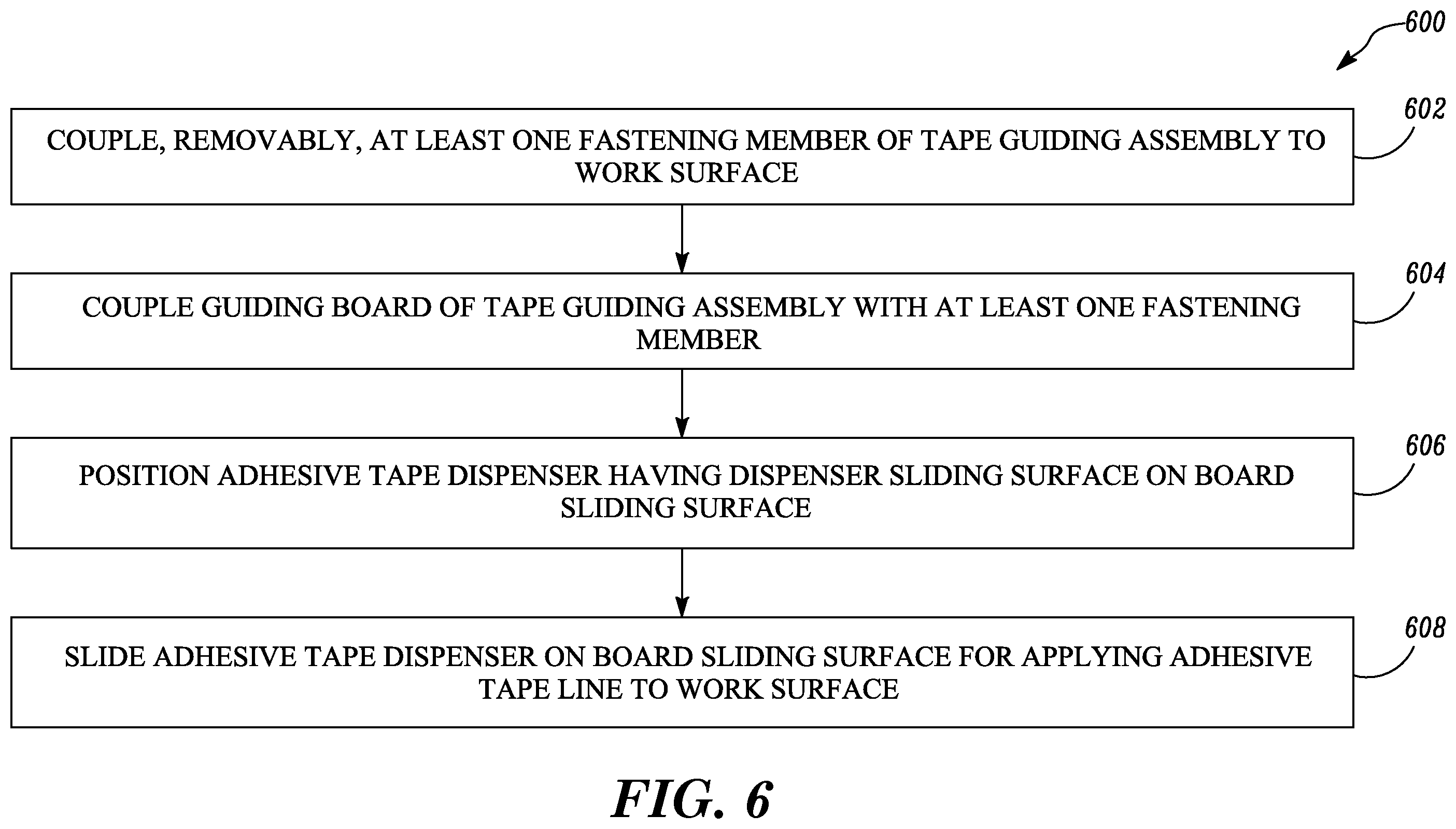 Patent US12583706 Figure 7 – System and method for applying adhesive tape line