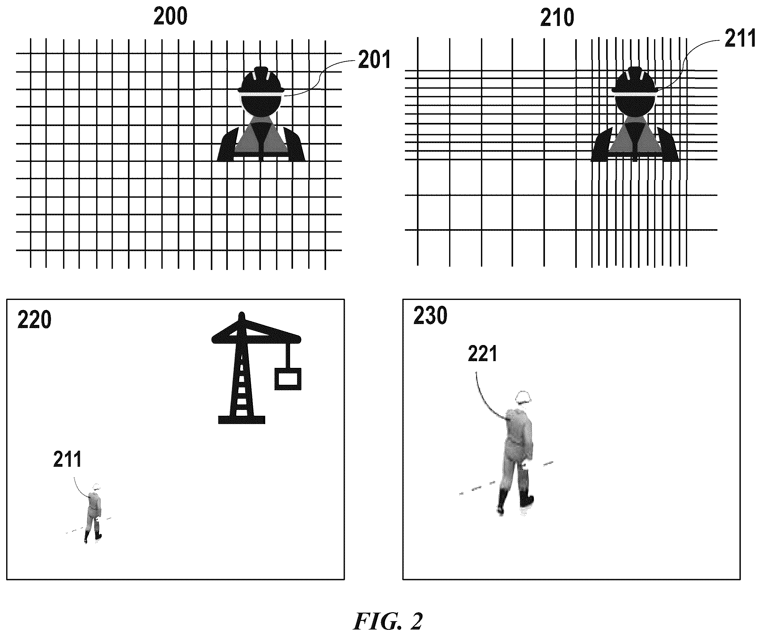 Patent US12583715 Figure 2 – Adaptive multimodal safety systems and methods for bridge crane safety