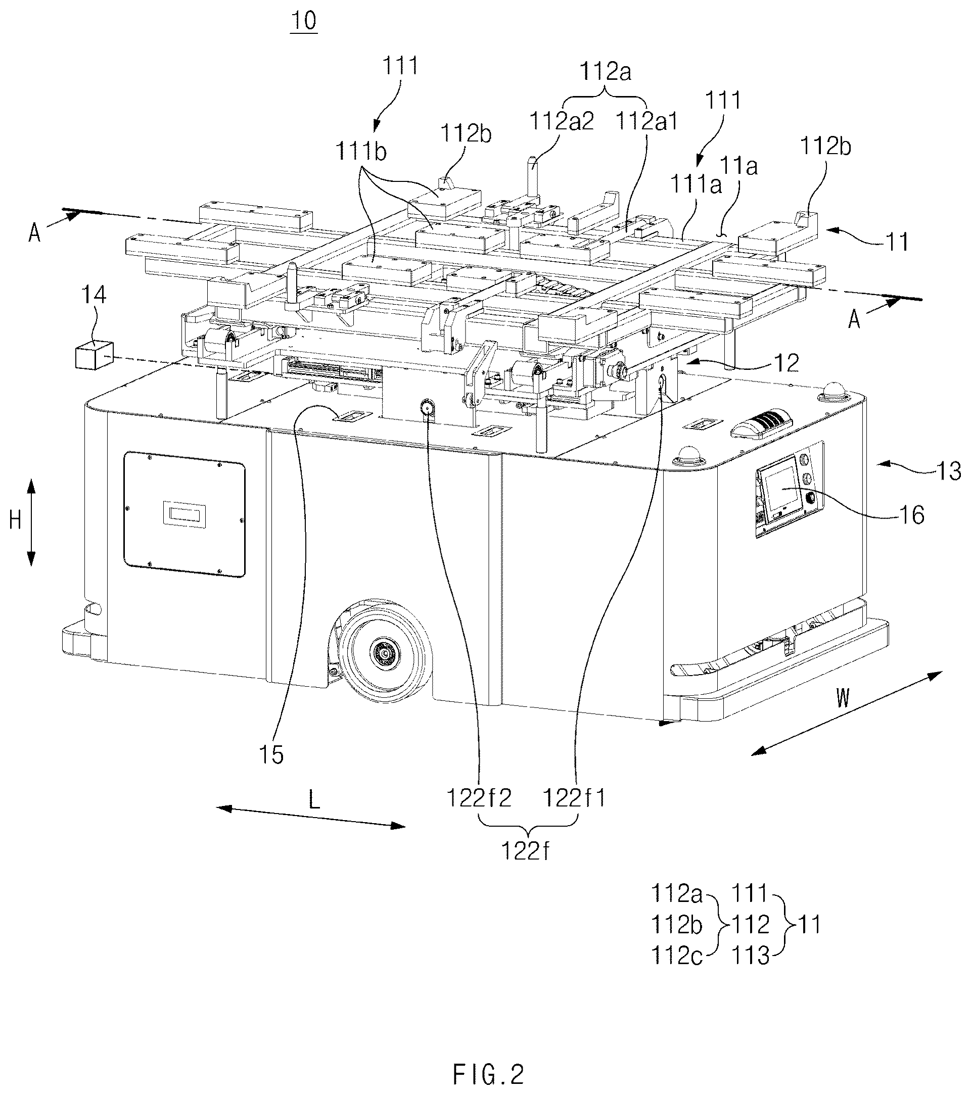 Patent US12583717 Figure 2 – Lift apparatus for vehicle
