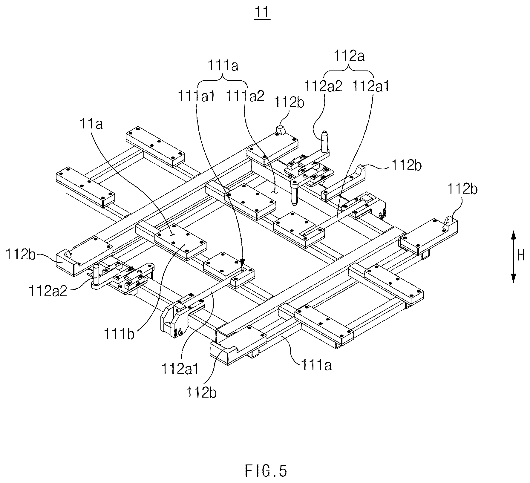 Patent US12583717 Figure 5 – Lift apparatus for vehicle