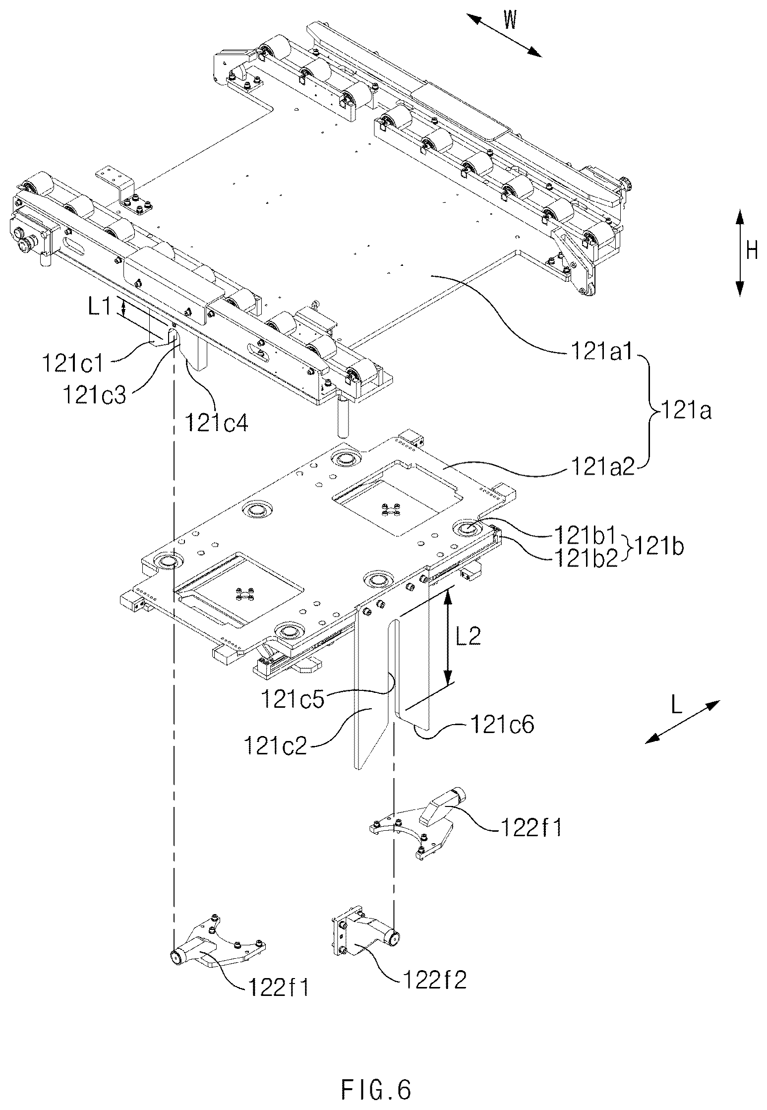 Patent US12583717 Figure 6 – Lift apparatus for vehicle