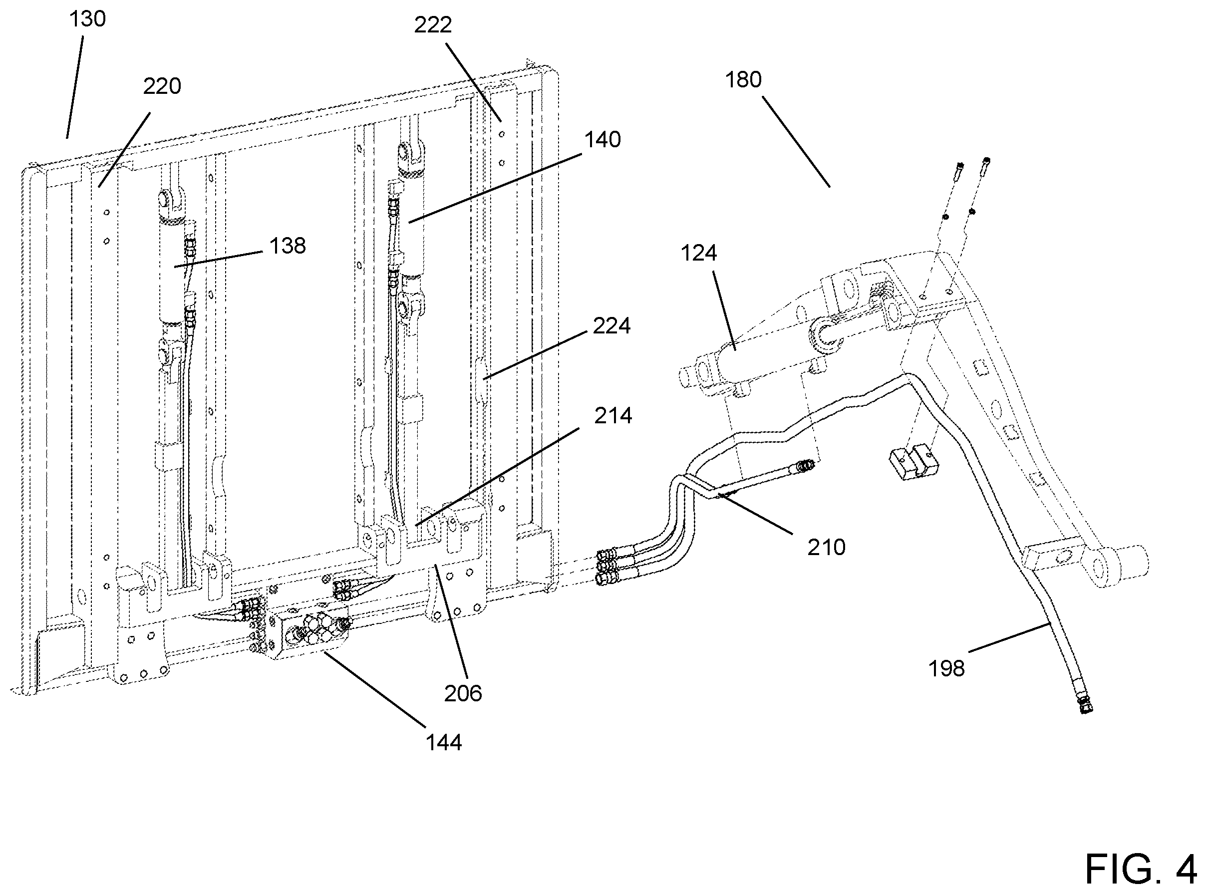 Patent US12583720 Figure 4 – High visibility push-pull forklift attachment