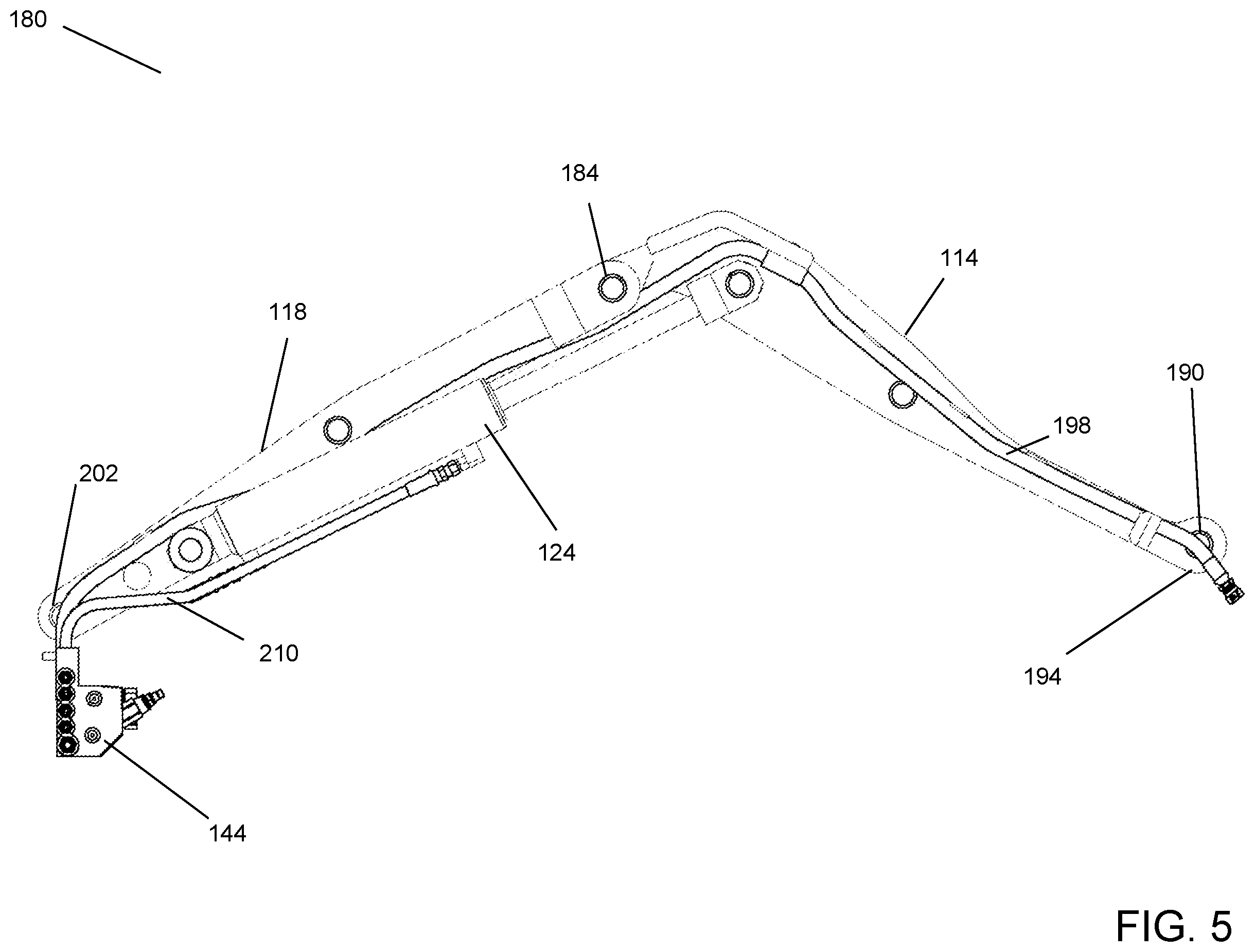 Patent US12583720 Figure 5 – High visibility push-pull forklift attachment