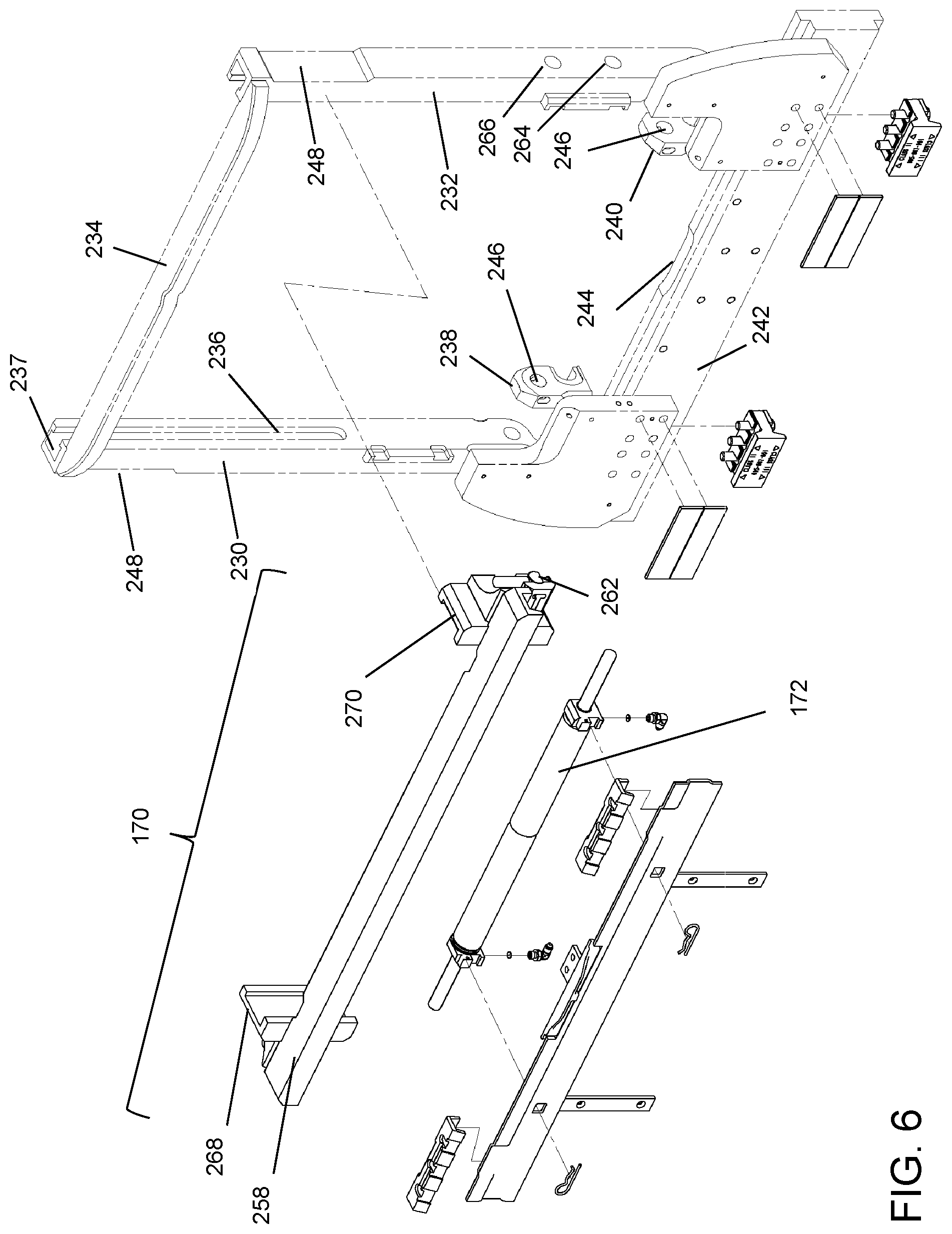 Patent US12583720 Figure 6 – High visibility push-pull forklift attachment