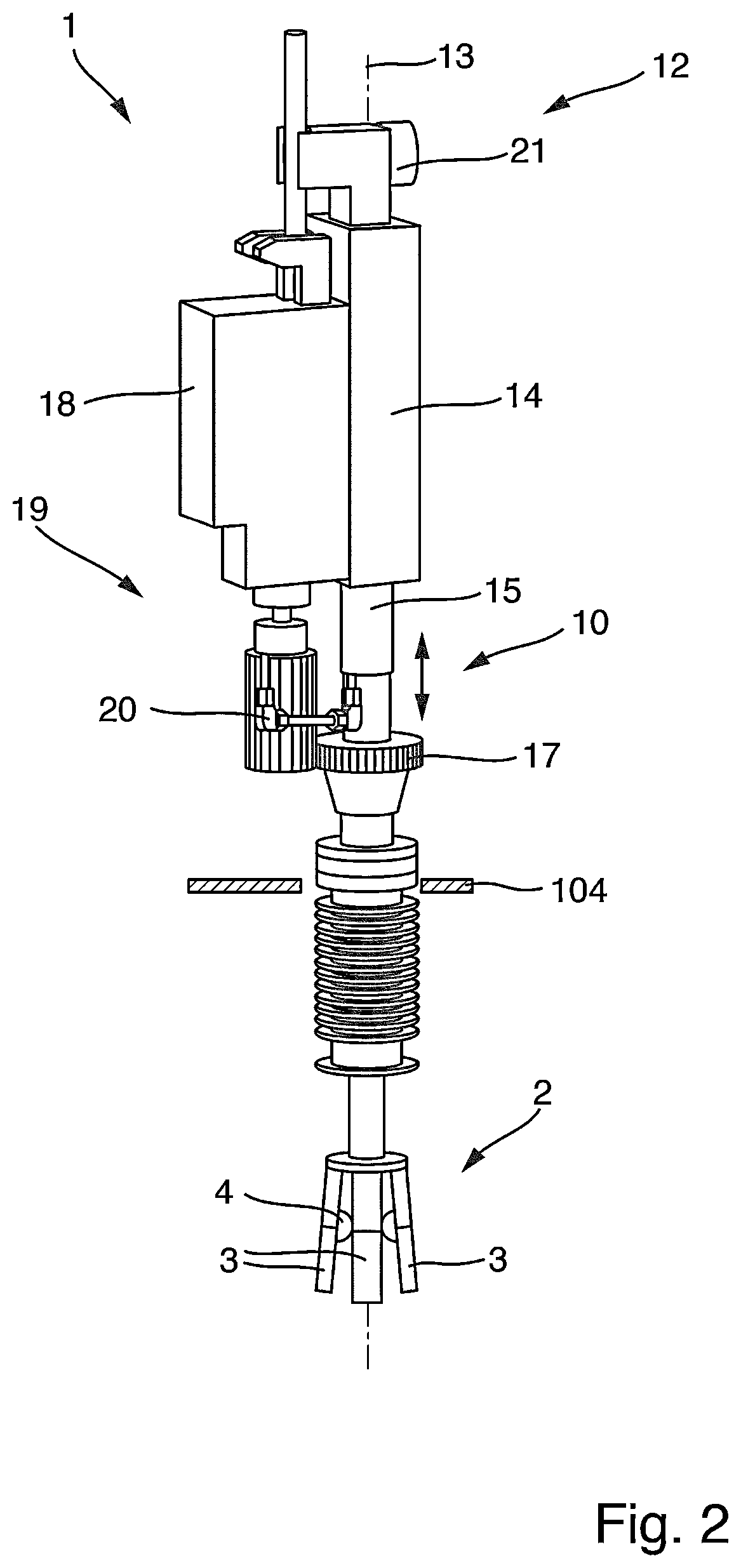 Patent US12583723 Figure 2 – Closing apparatus for closing a container with a container closure and method for monitoring a closing apparatus