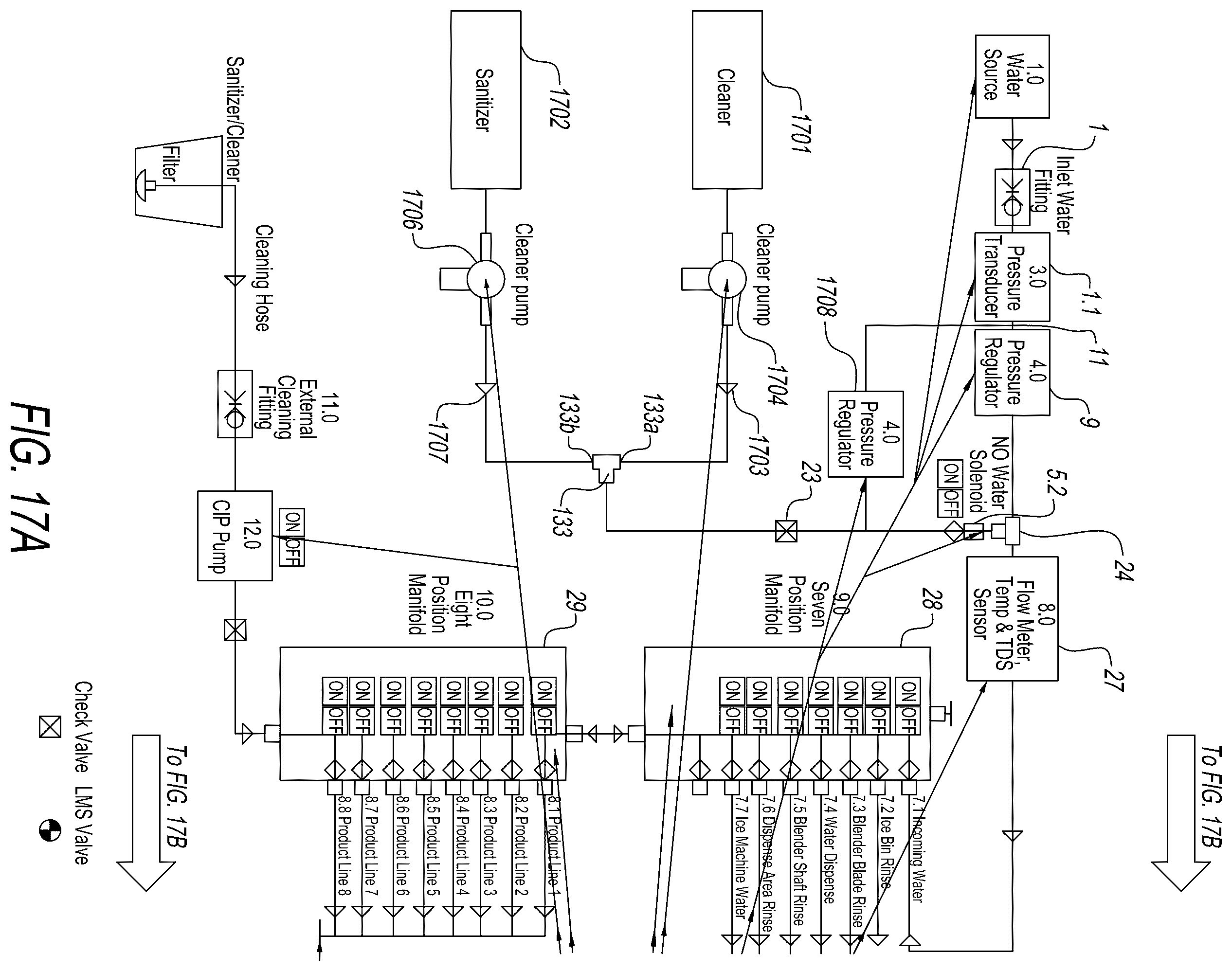Patent US12583727 Figure 17 – Automated cleaning system for a beverage dispenser