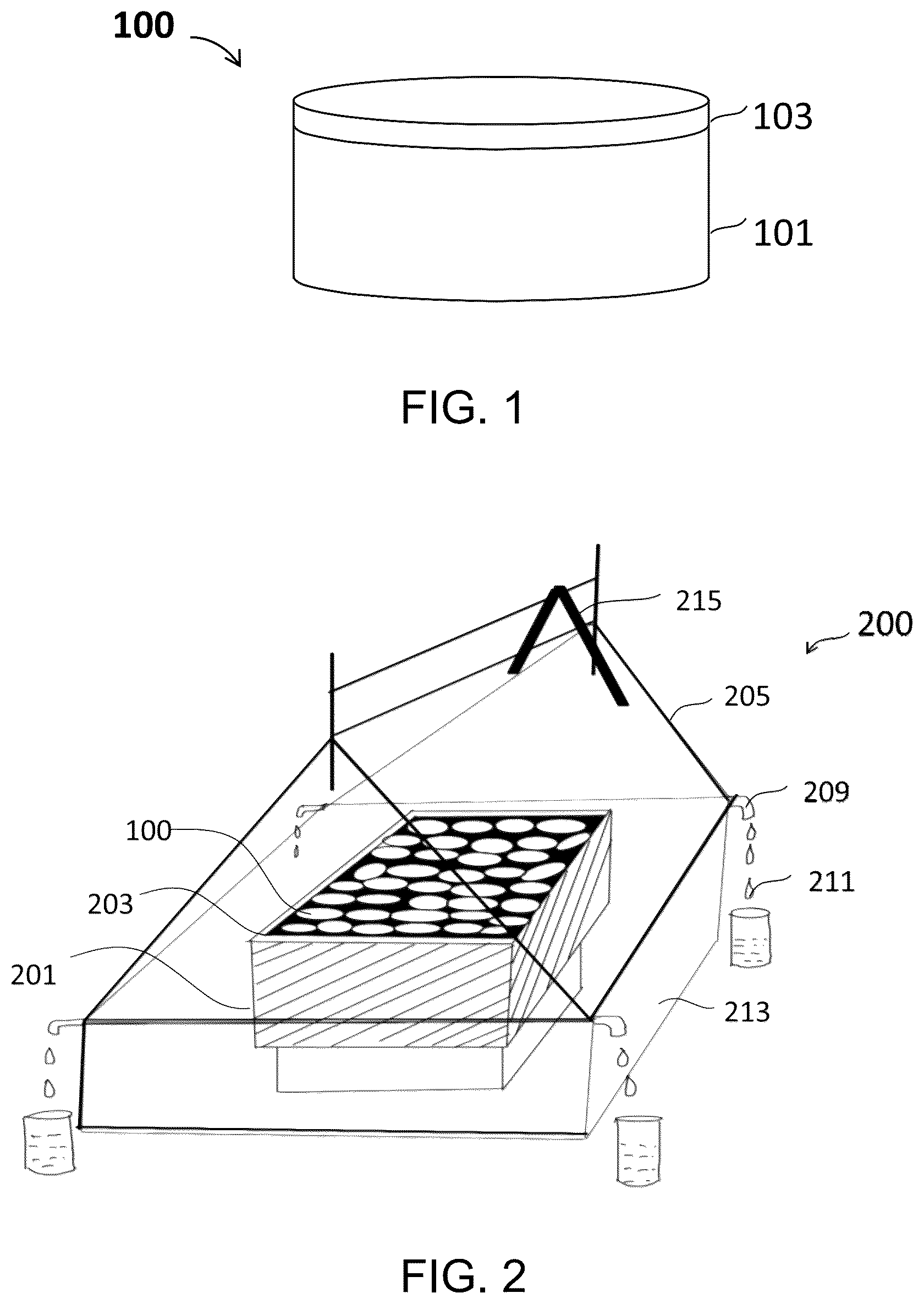 Patent US12583766 — Activated carbon-cement composite coated polyurethane foam based solar thermal evaporator — Figure 1
