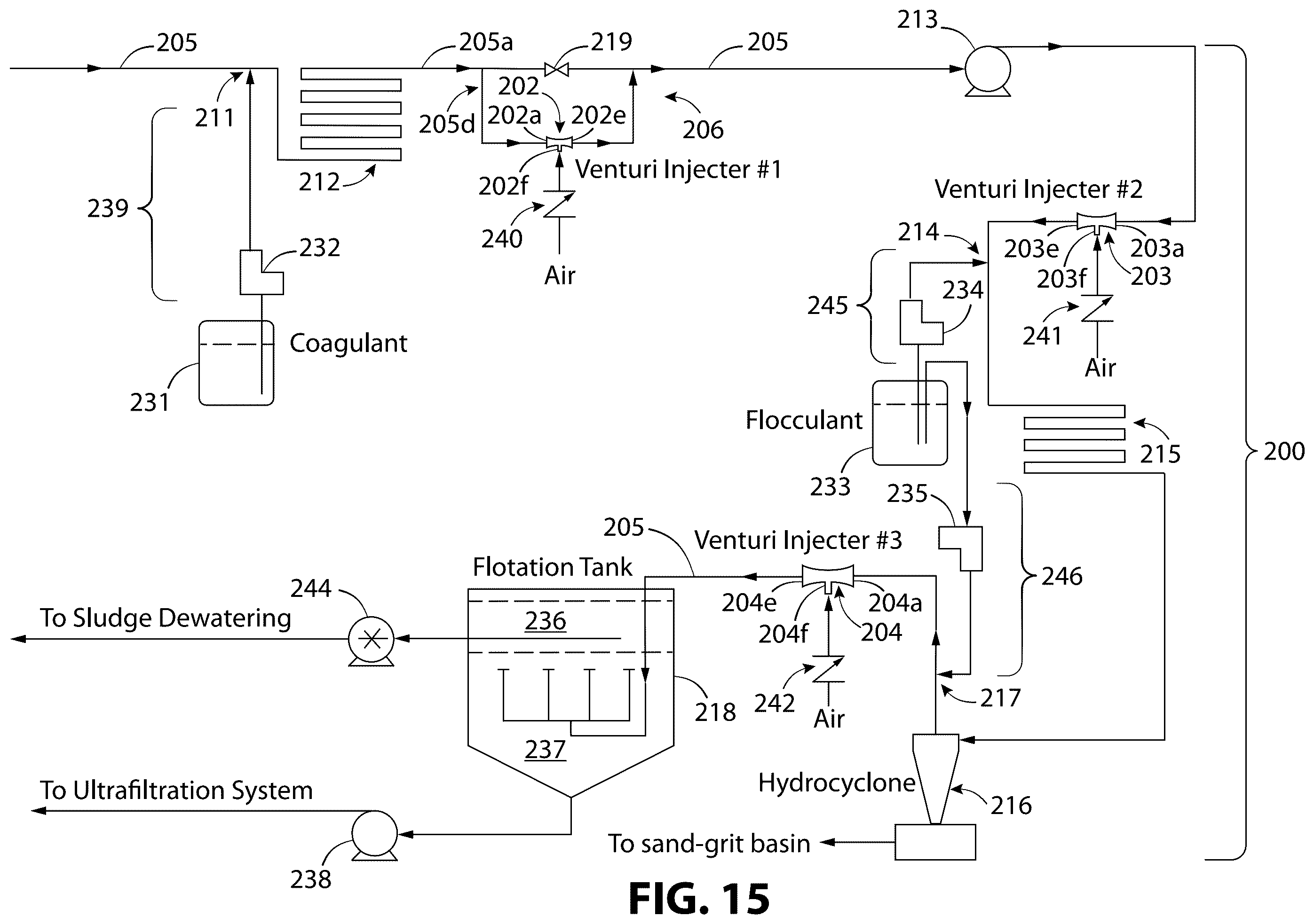 Patent US12583780 Figure 9 – System using venturi injectors in series