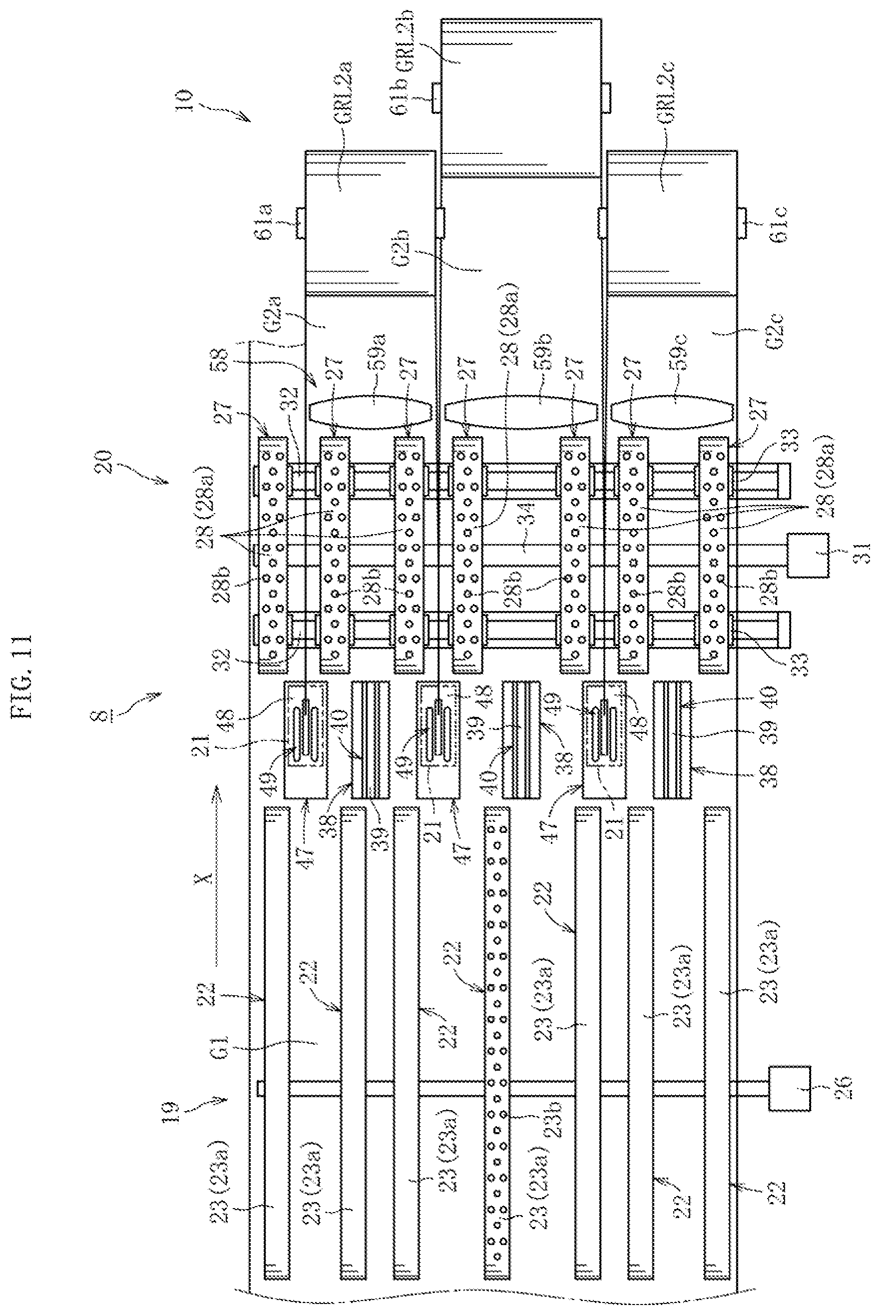 Patent US12583781 Figure 7 – Glass film production method, glass roll production method, and glass film production device