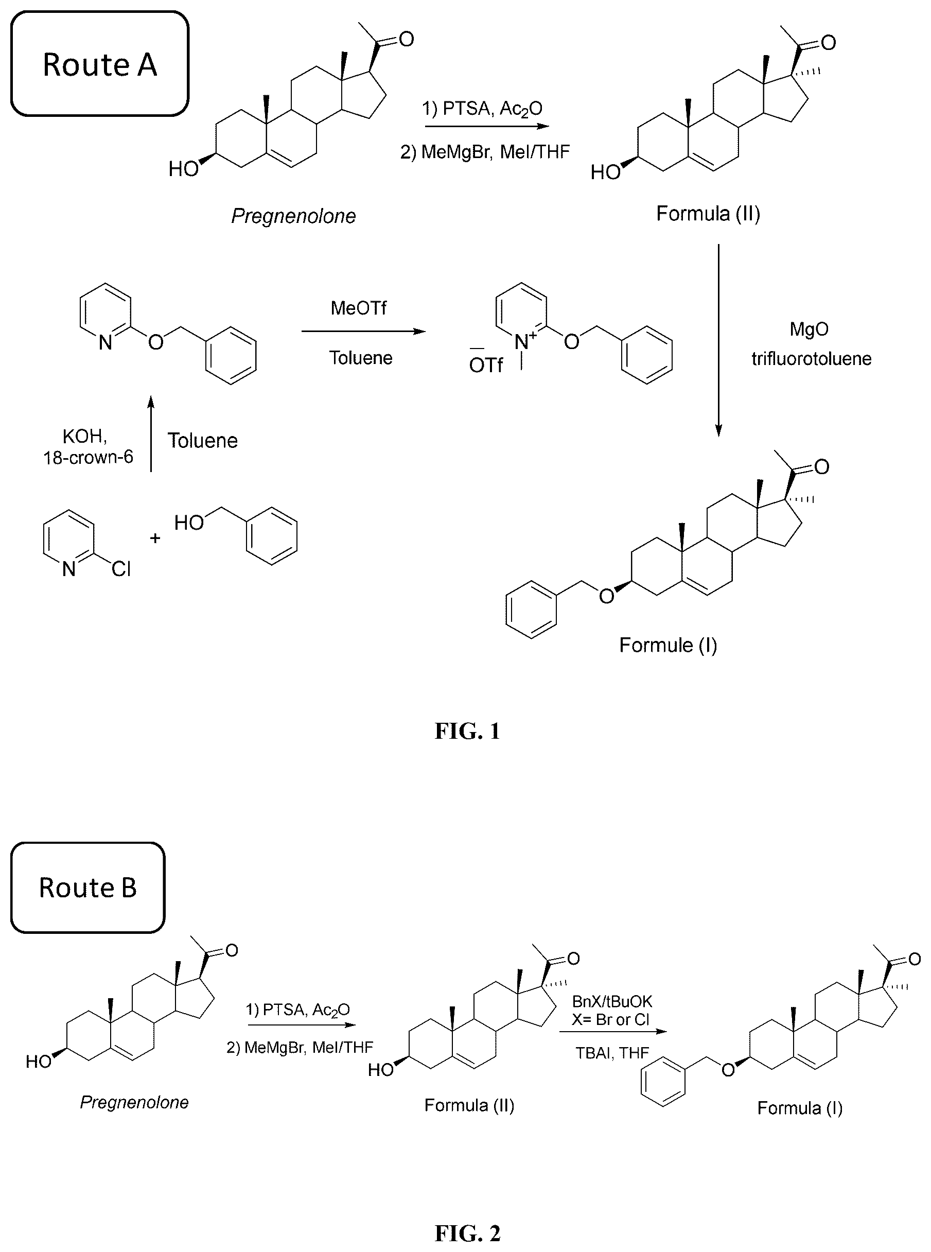 Patent US12583884 Figure 1 – 3beta-(benzyloxy)-17alpha-methyl-pregn-5-en-20-one for use in the treatment of cognitive disorders