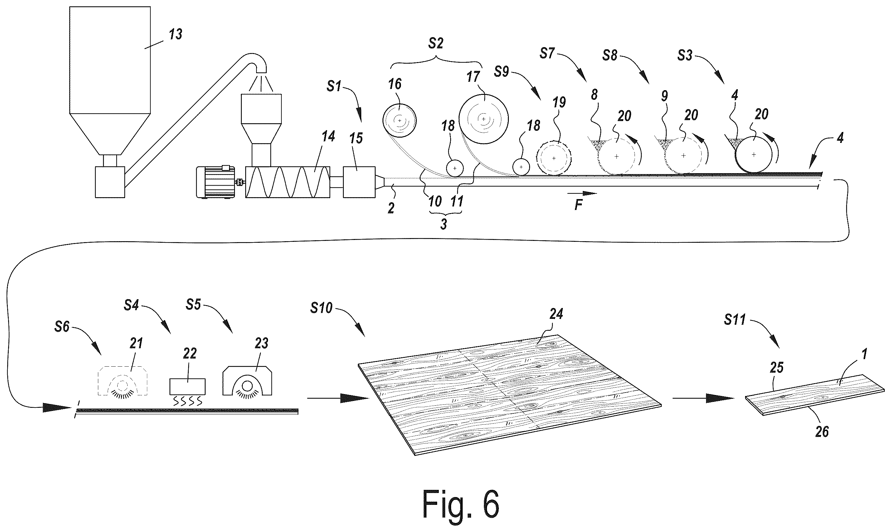 Patent US12583986 Figure 3 – Decorative panel and method for manufacturing decorative panels