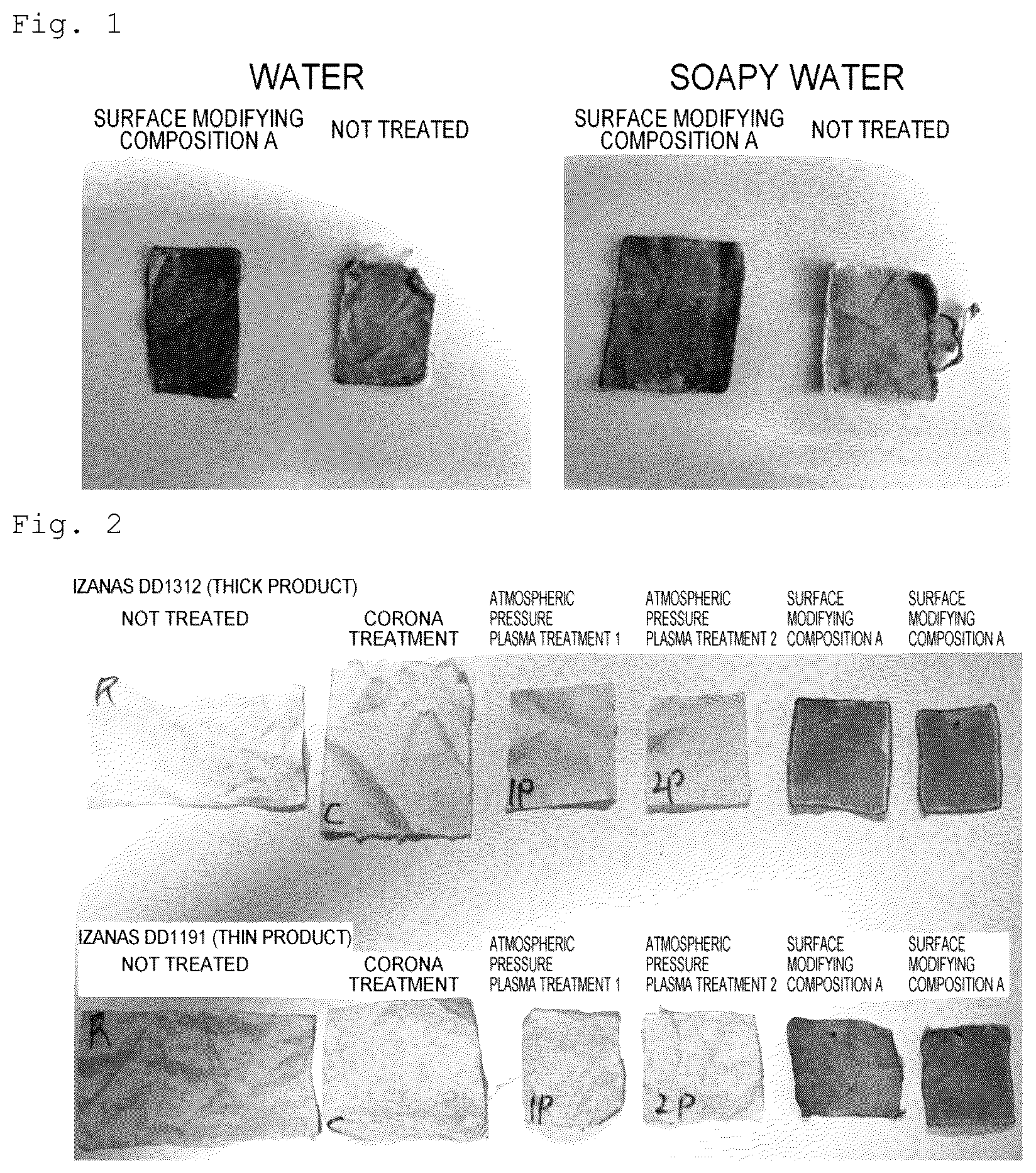 Patent US12583987 Figure 1 – Surface modifying composition, modified product, and method of producing modified product