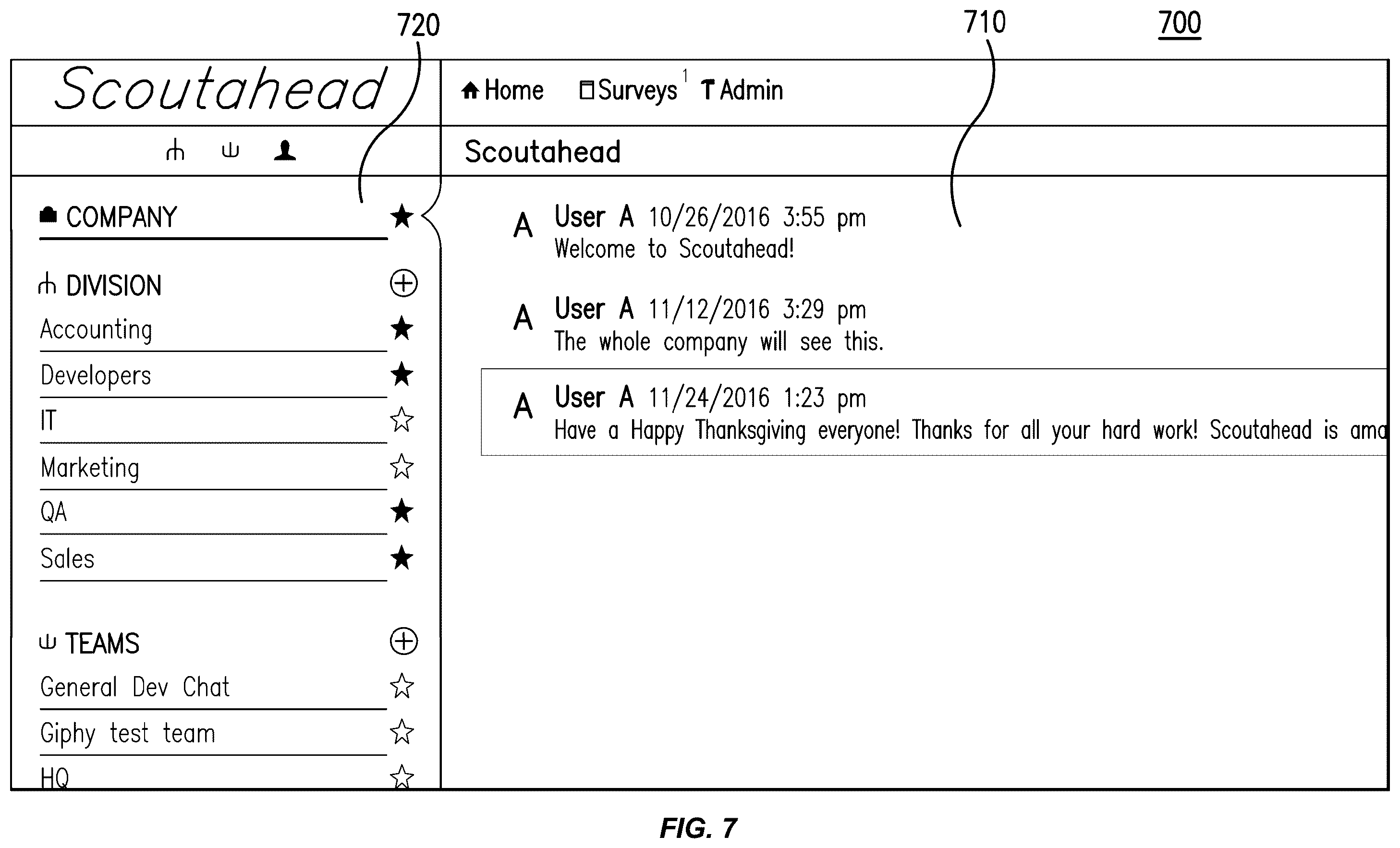 Patent US12586039 Figure 10 – Chat and email messaging integration