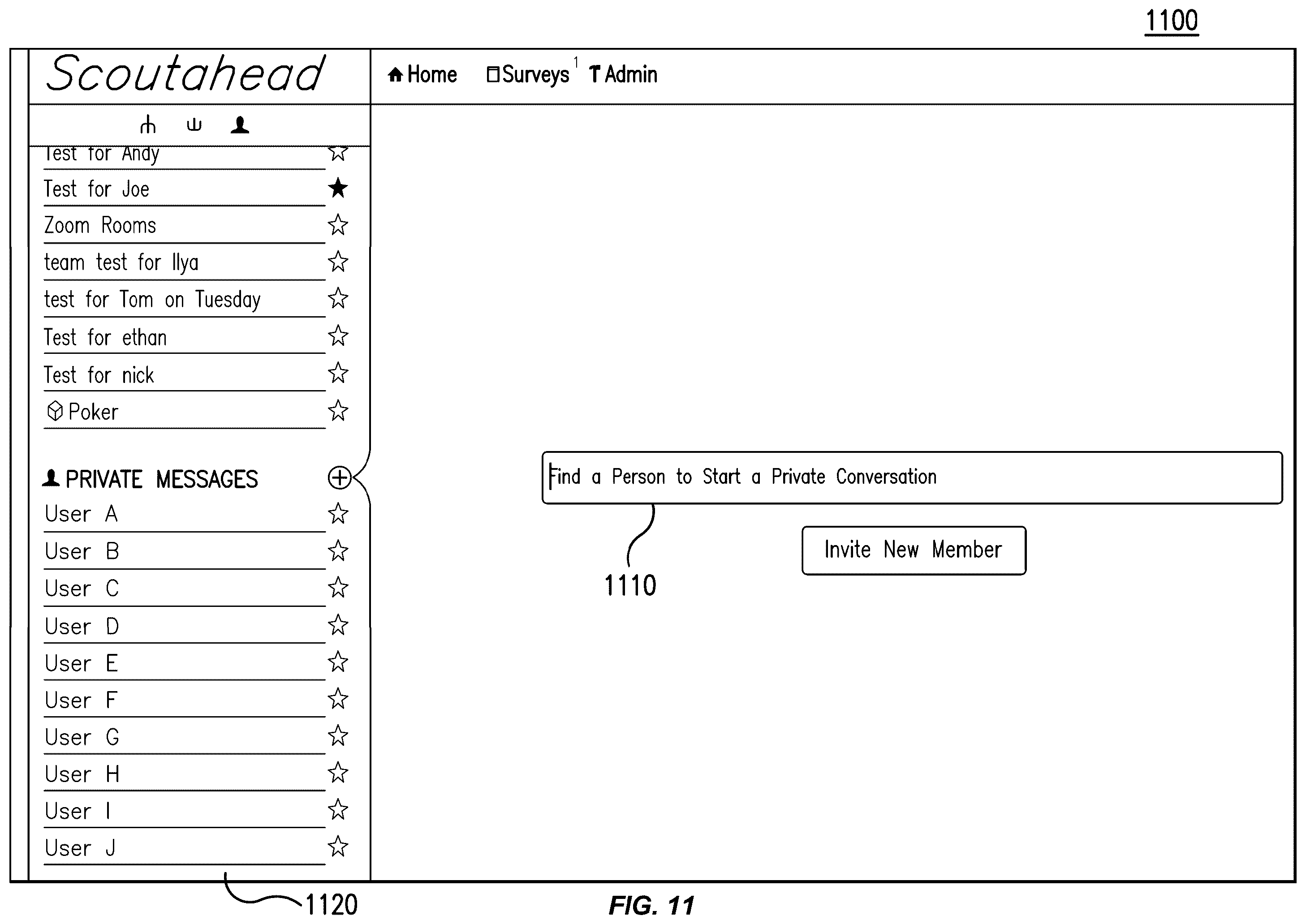 Patent US12586039 Figure 14 – Chat and email messaging integration