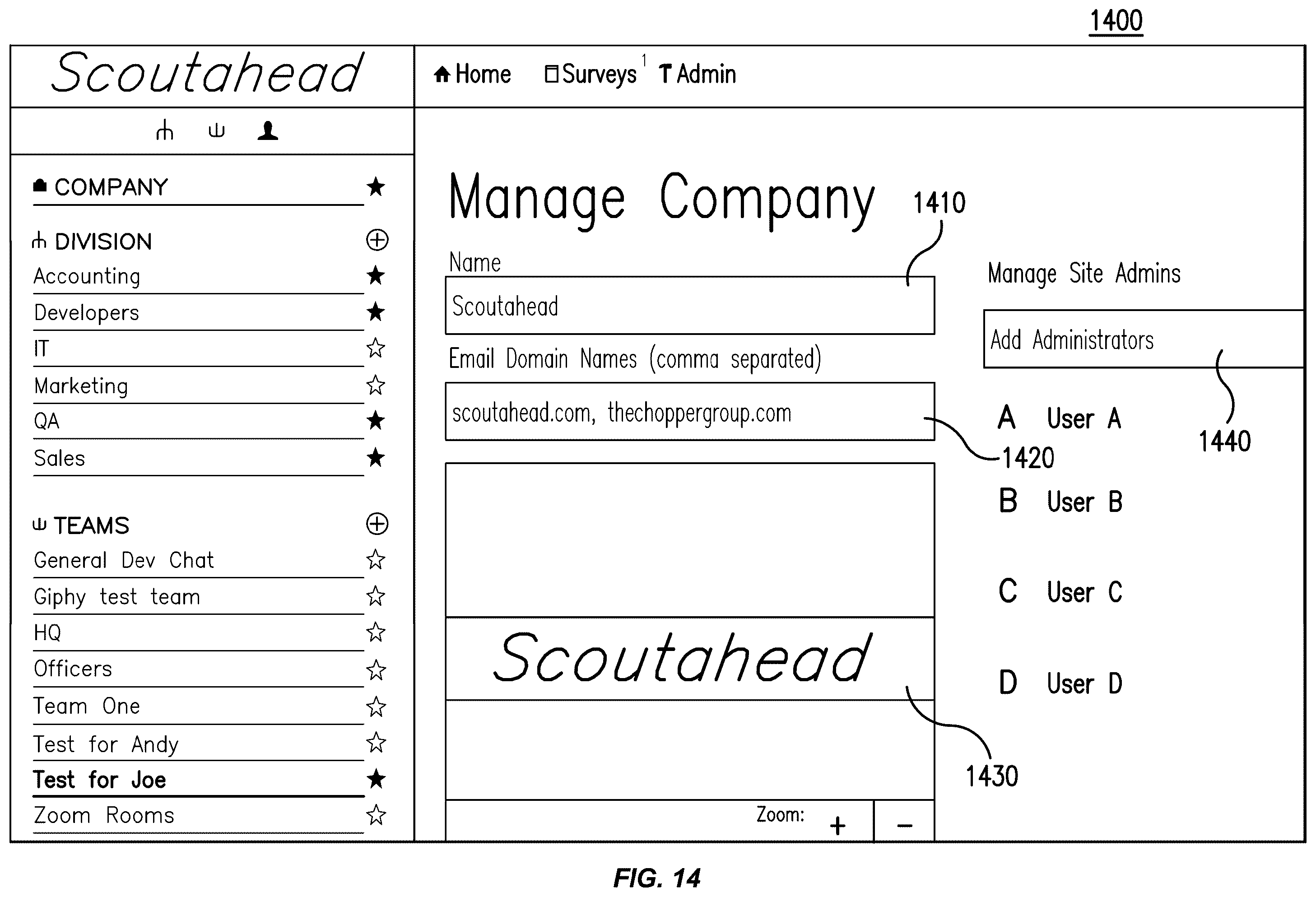 Patent US12586039 Figure 17 – Chat and email messaging integration