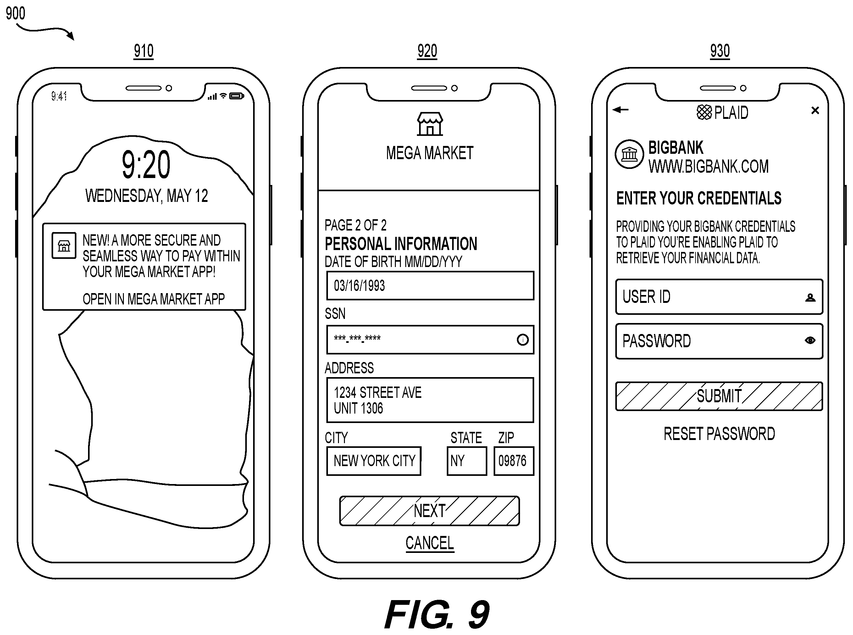 Patent US12586049 Figure 12 – System and method for providing a real-time payment between a customer financial institution account and a merchant financial institution account for a transaction based on a direct communication between a user device and a point-of-sale device