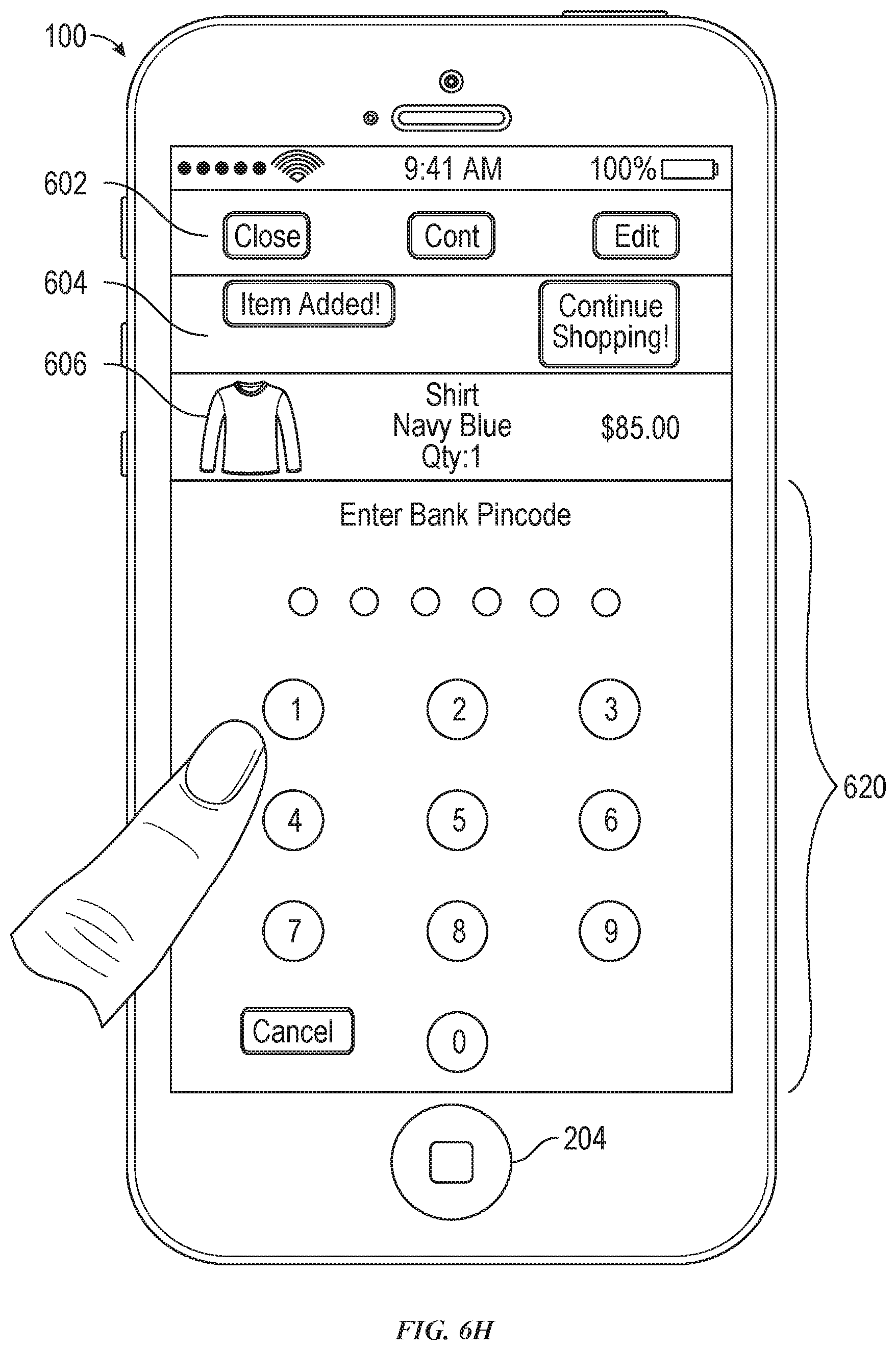 Patent US12586054 Figure 17 – User interface for payments