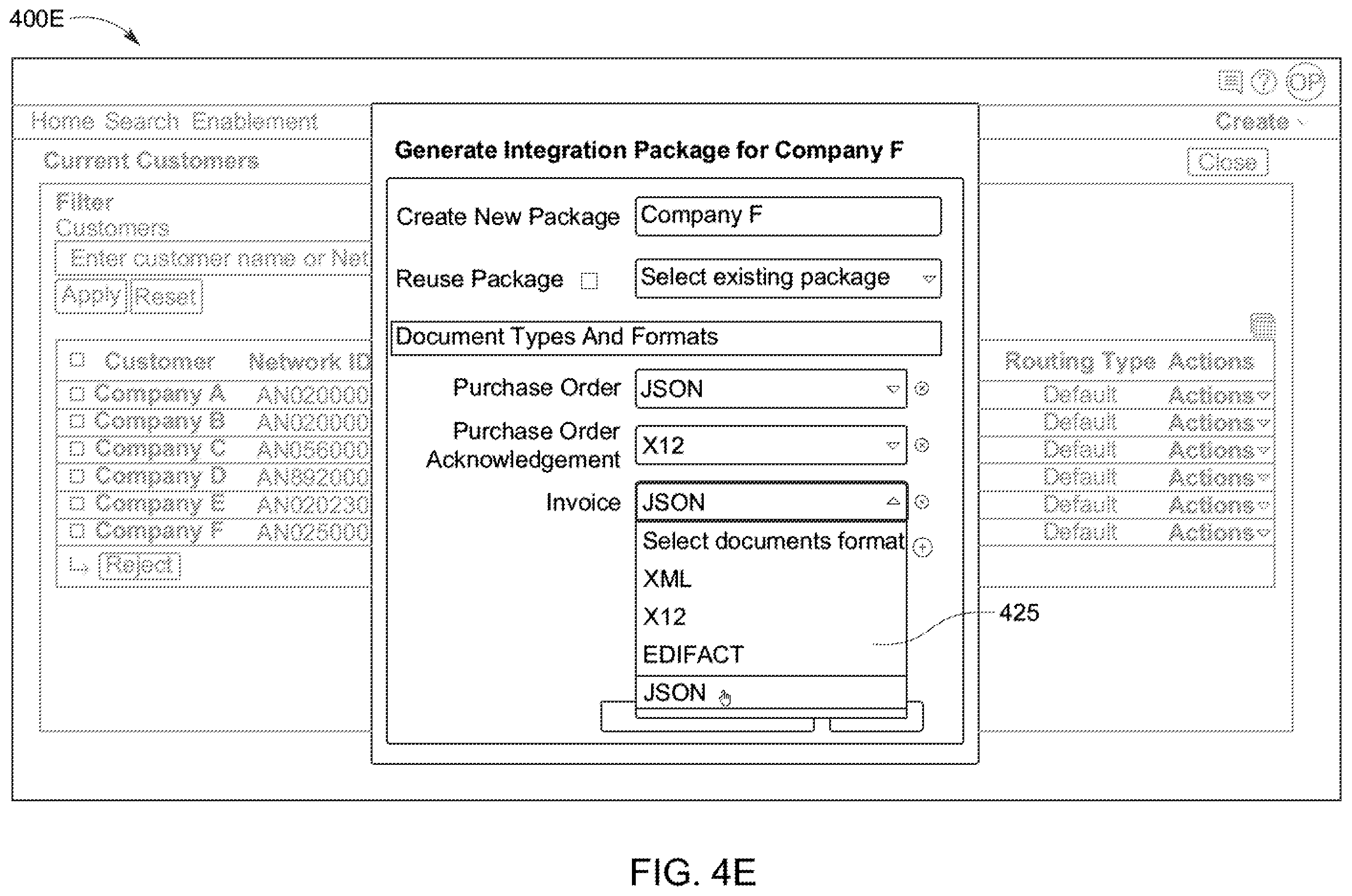 Patent US12586075 Figure 8 – Generation of integration content for transaction networks