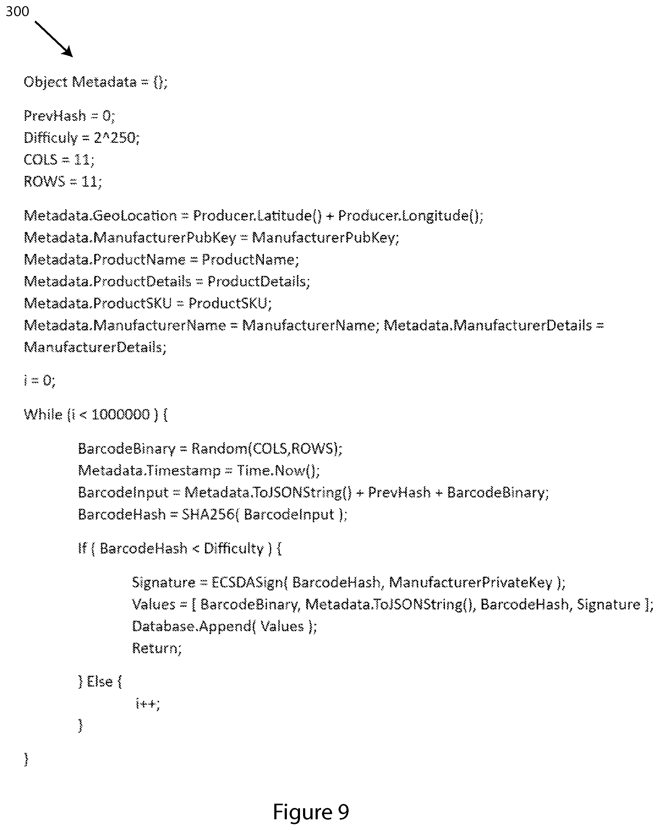 Patent US12586086 Figure 9 – Product authentication code