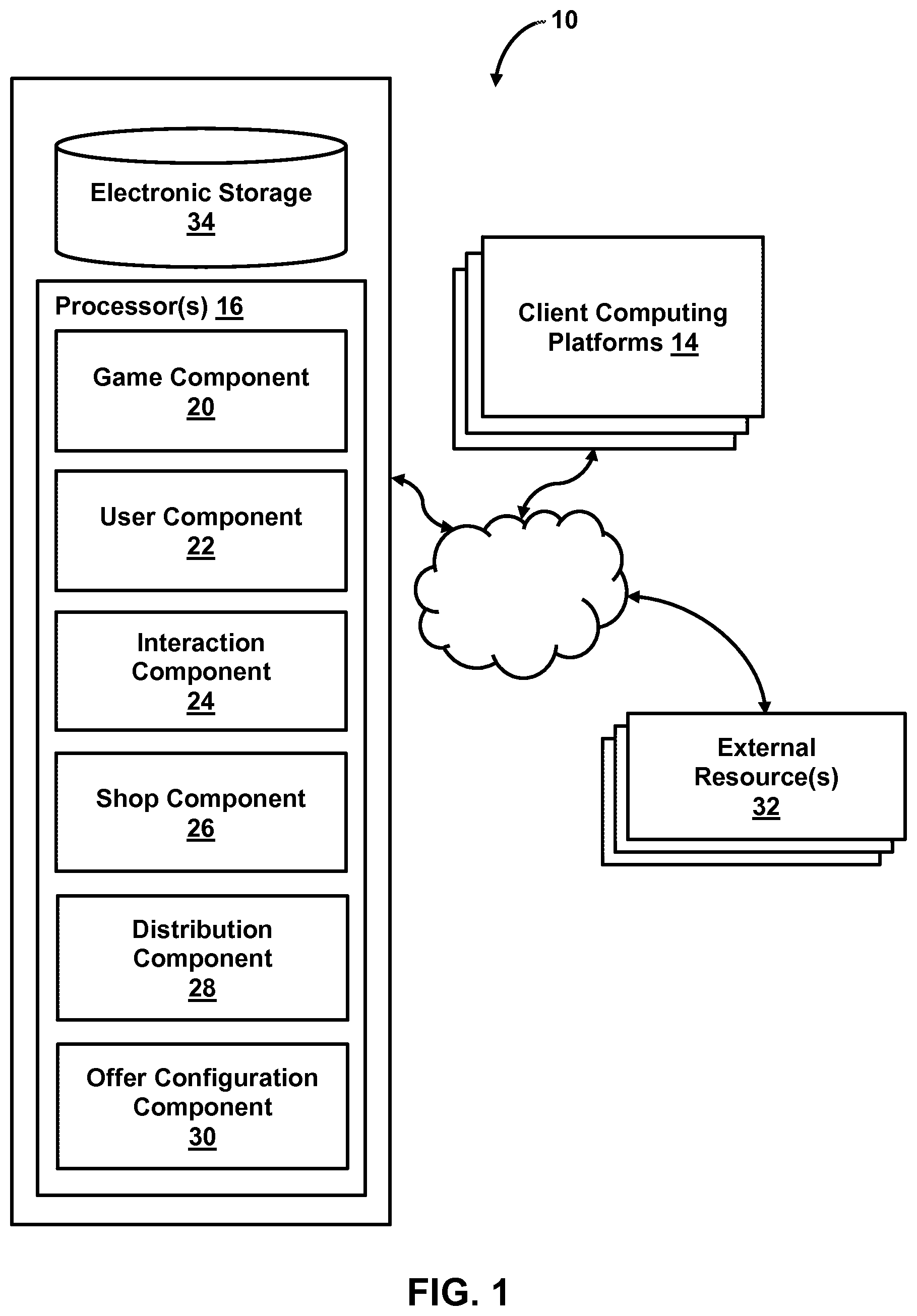 Patent US12586097 Figure 1 – System and method for providing virtual items to users of a virtual space