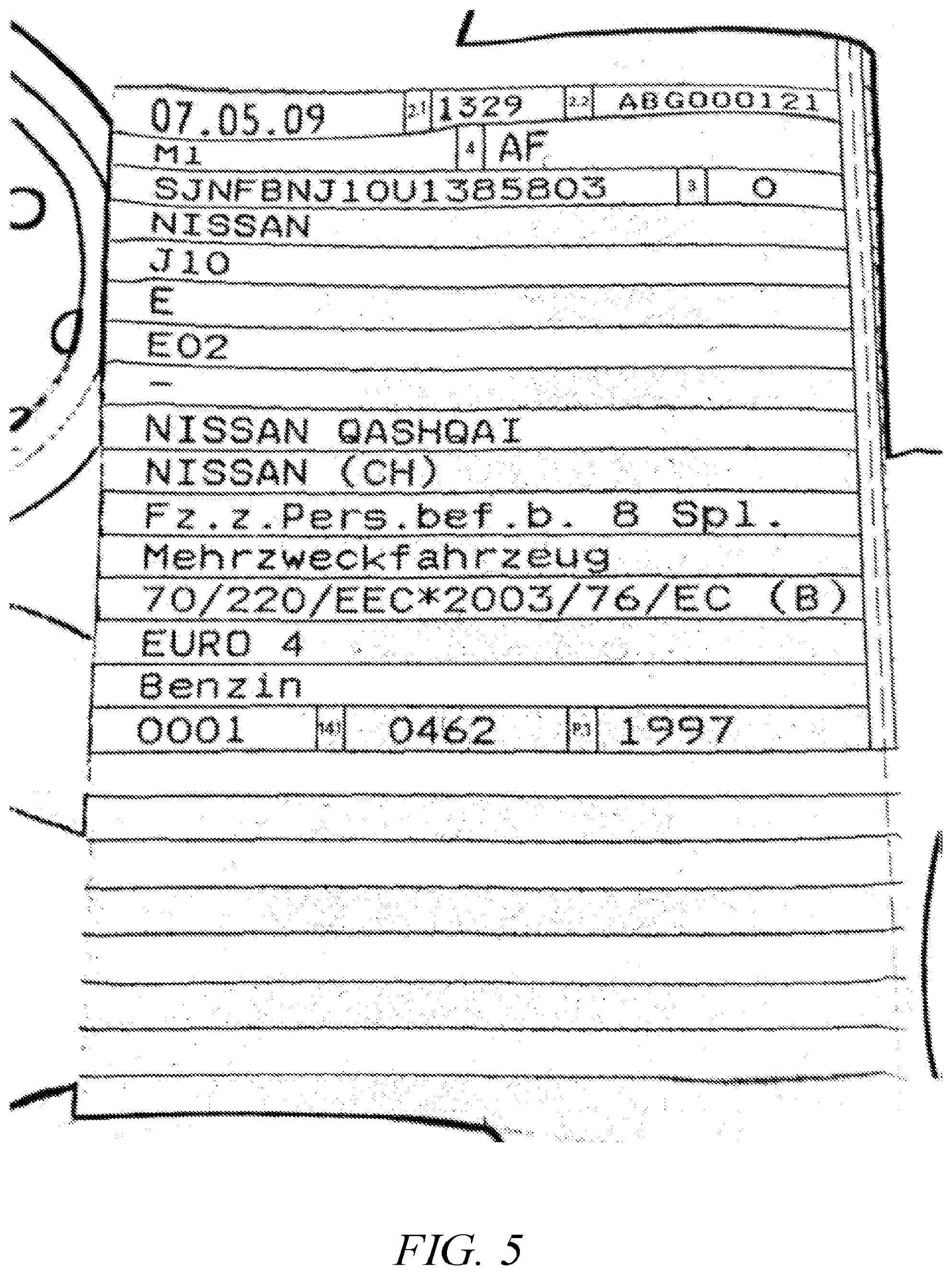 Patent US12586107 Figure 5 – Document optical character recognition