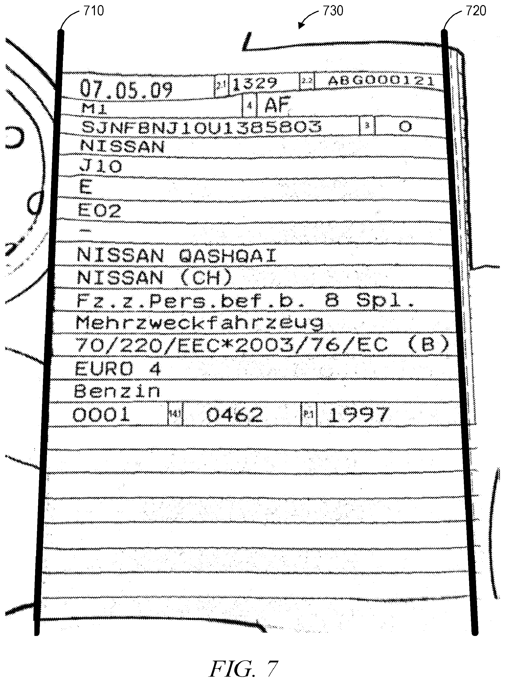 Patent US12586107 Figure 7 – Document optical character recognition