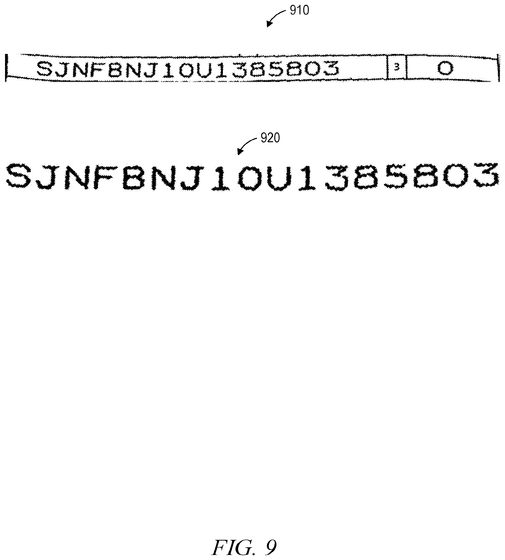 Patent US12586107 Figure 9 – Document optical character recognition
