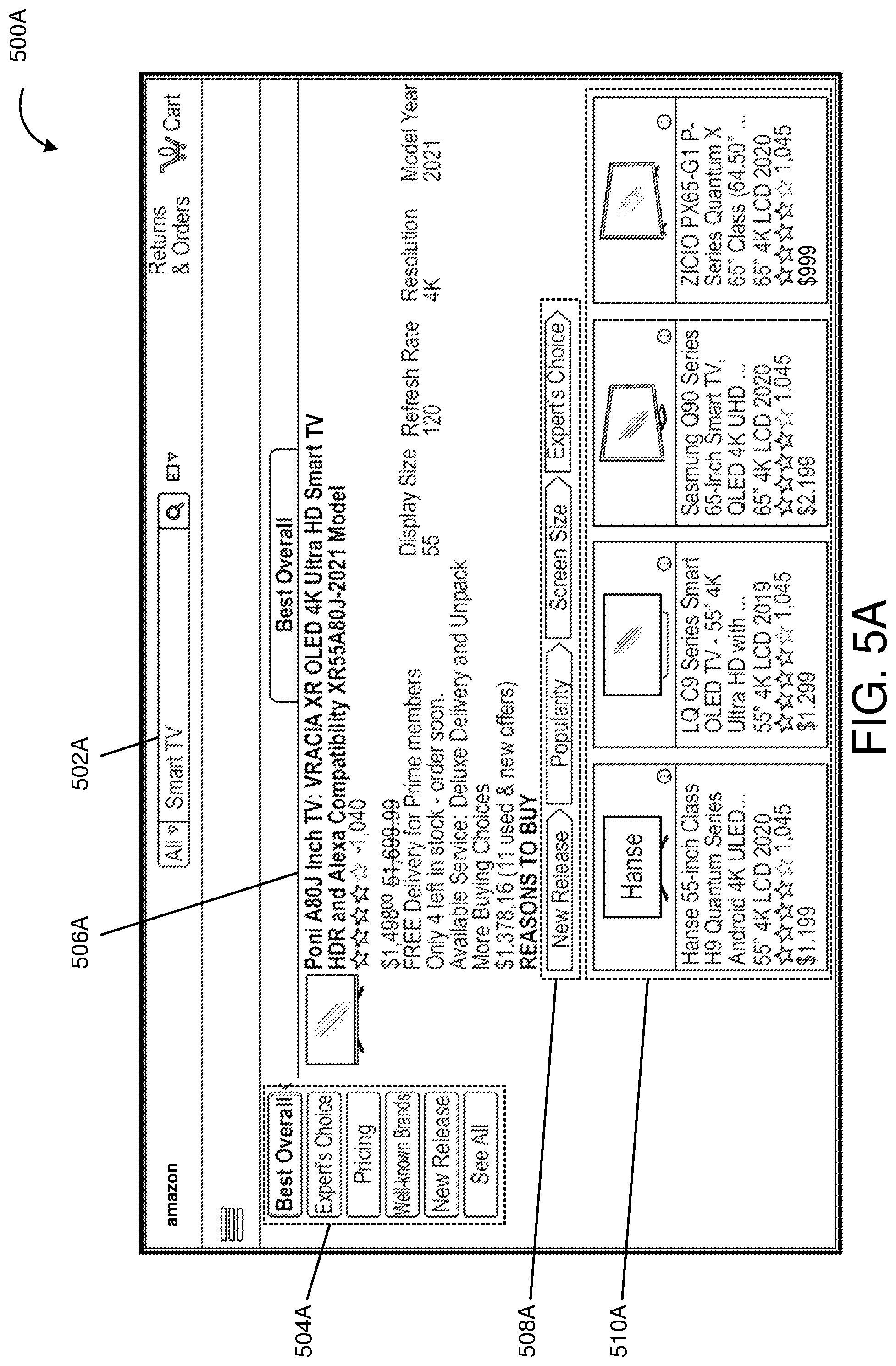 Patent US12586115 Figure 5 – Facet-based context-aware user interfaces