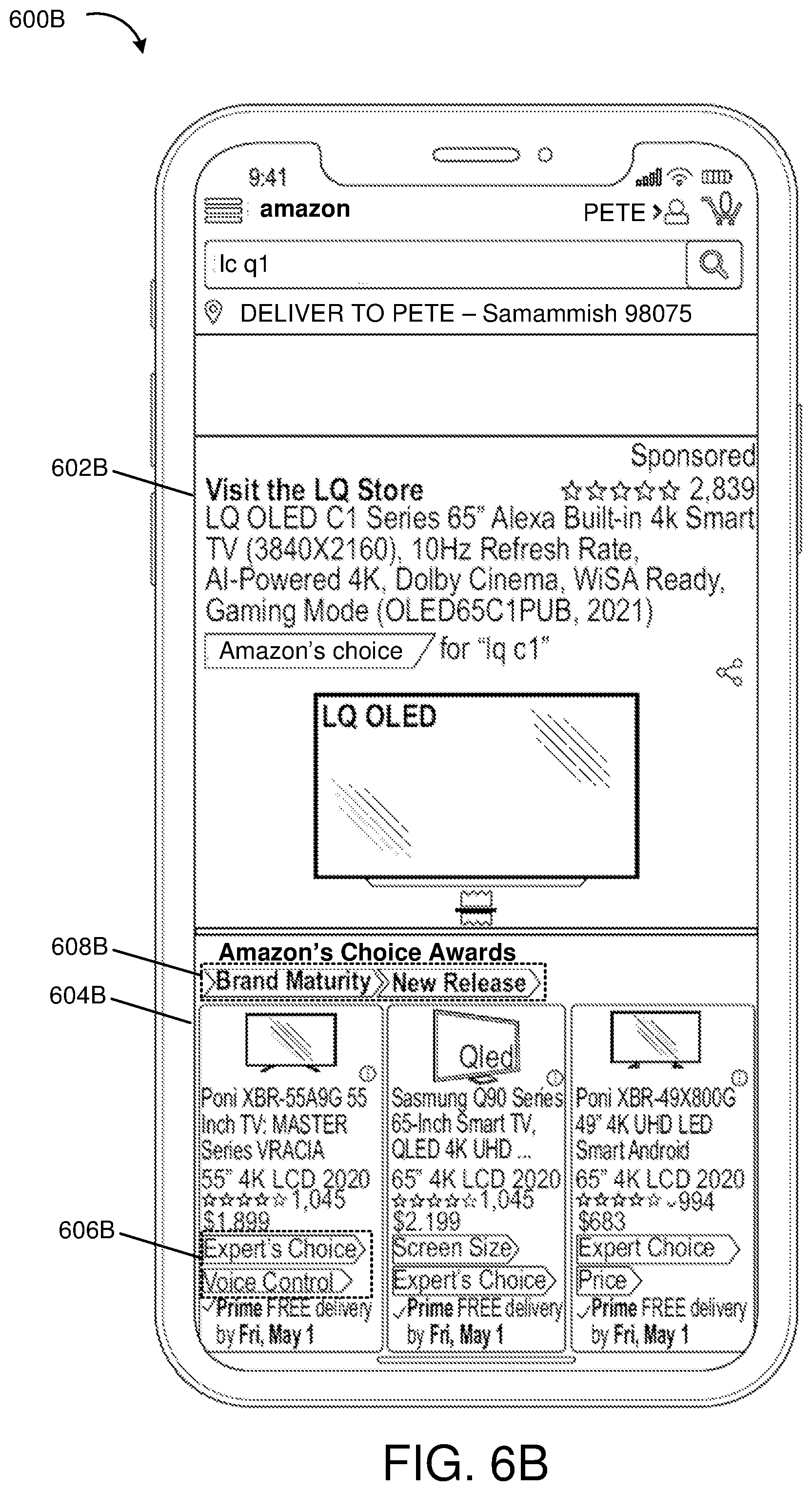 Patent US12586115 Figure 8 – Facet-based context-aware user interfaces