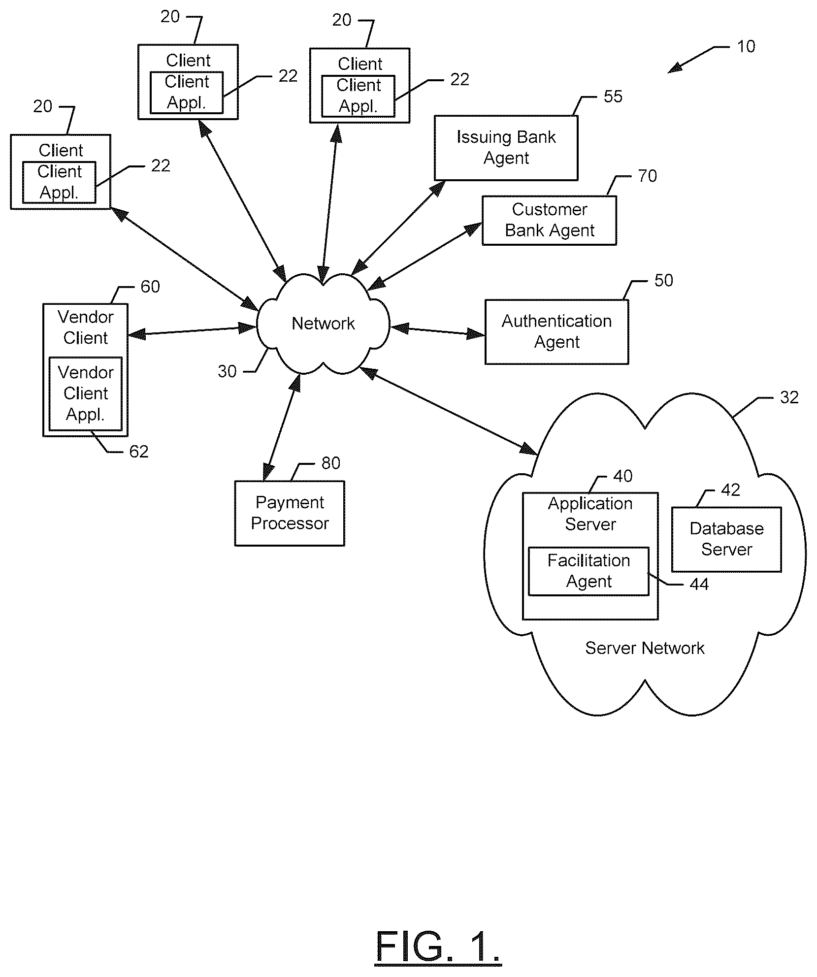 Patent US12586132 Figure 1 – Method and apparatus for facilitating merchant self service with respect to financing and content support for marketing events
