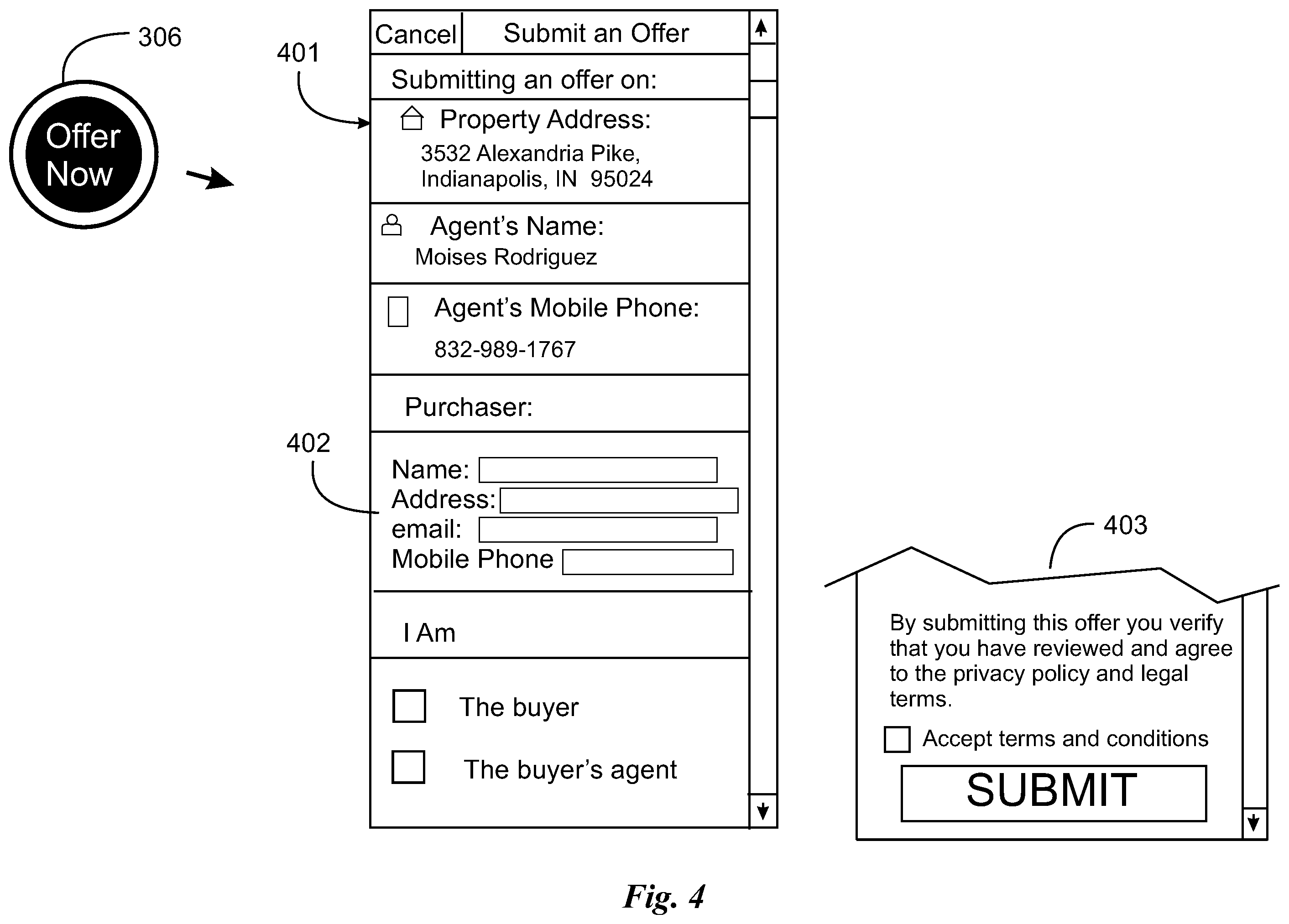 Patent US12586139 Figure 4 – Offer management and document management system