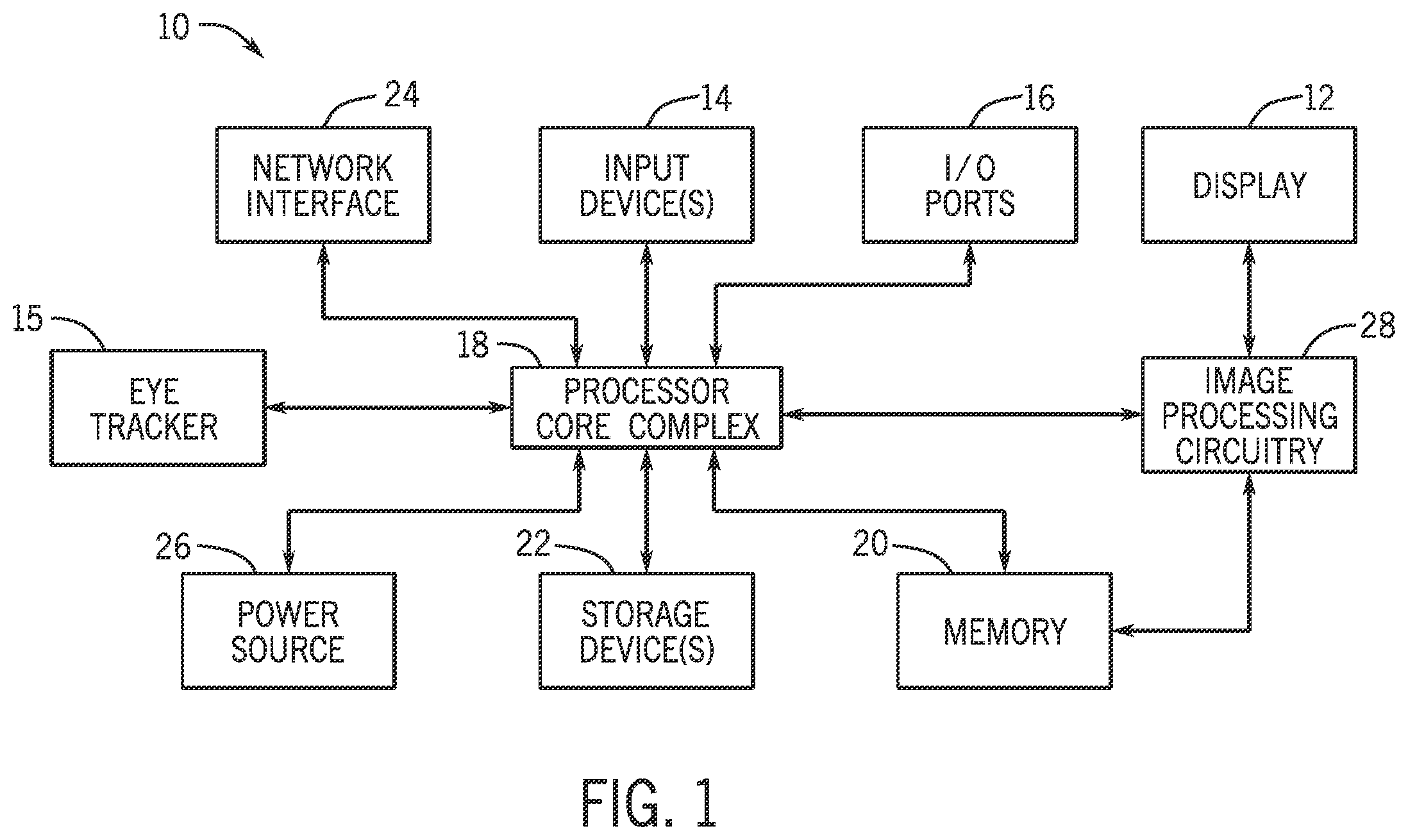 Patent US12586149 Figure 1 – Mixed reality recording of foveated display content systems and methods