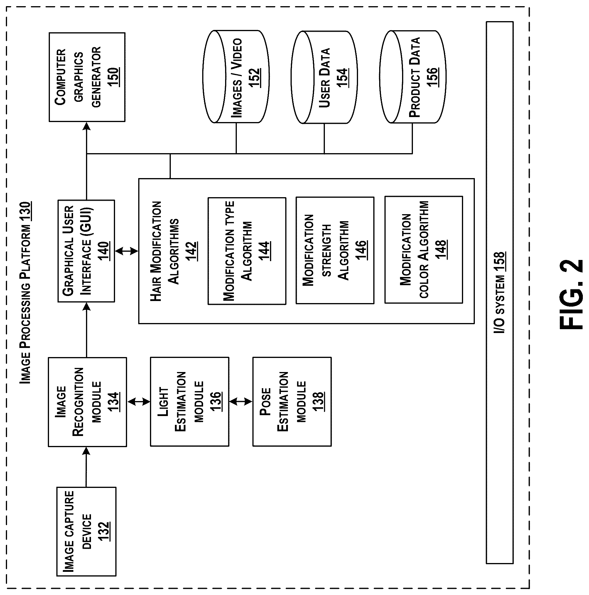 Patent US12586157 Figure 2 – Methods and systems for modifying hair characteristics in a digital image